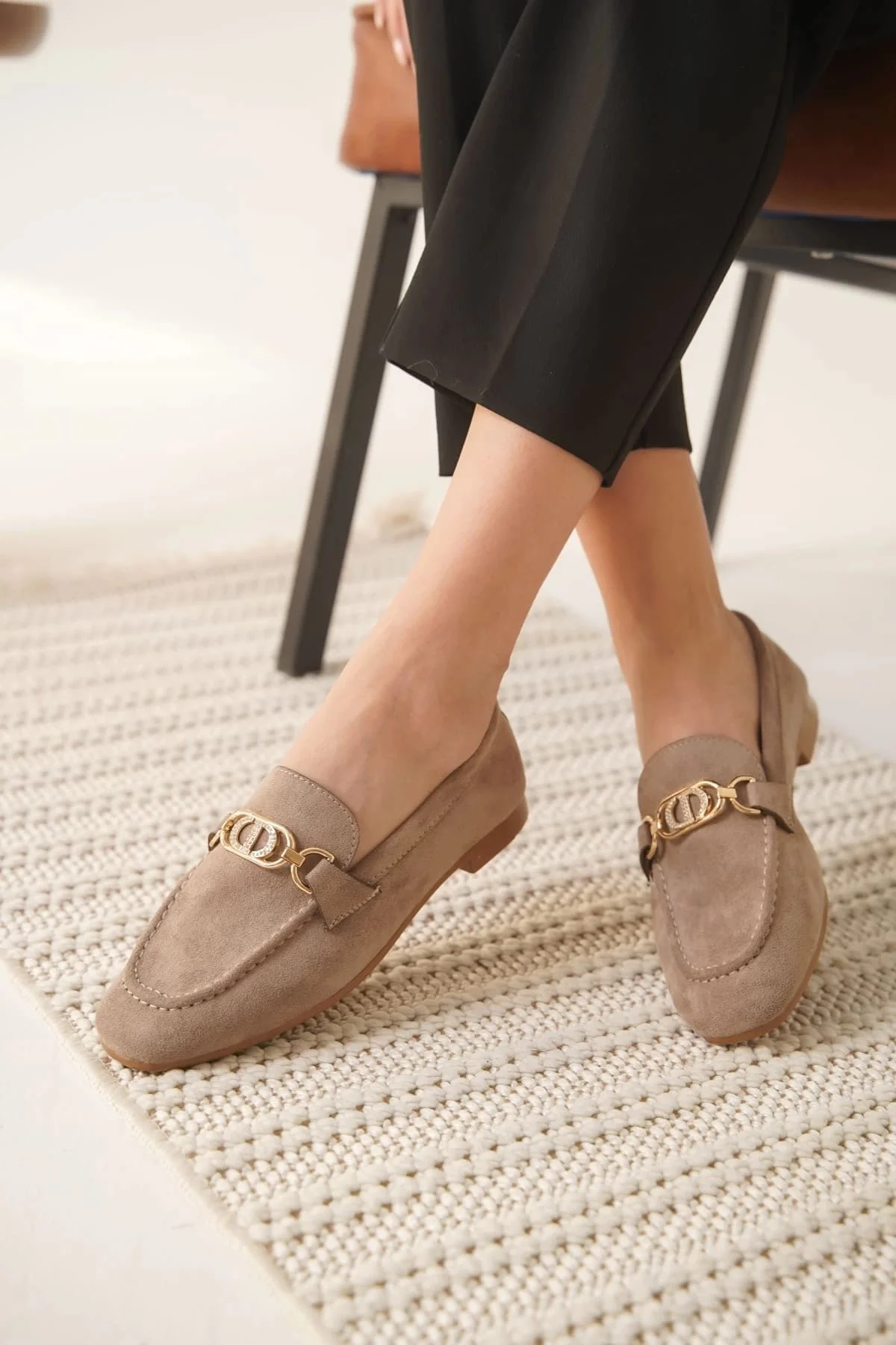 Kadın Süet Vizon Günlük Ayakkabı TR27MS01D