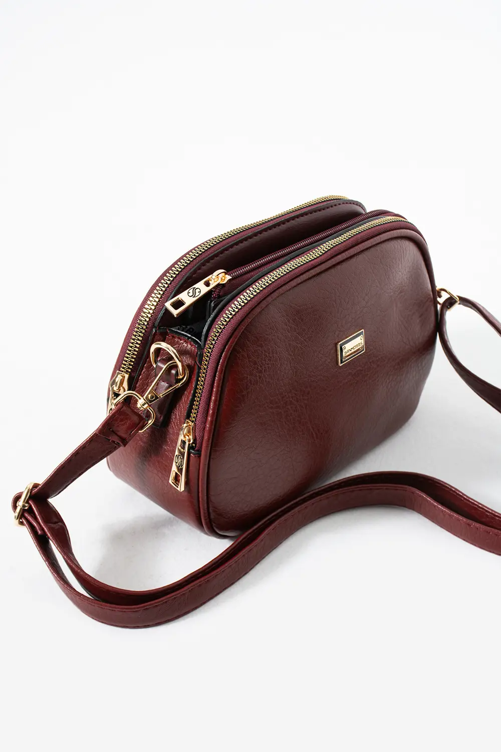 Kadın Suni Deri 4 Bölmeli Ayarlanabilir Çapraz Askılı Çapraz Ve O