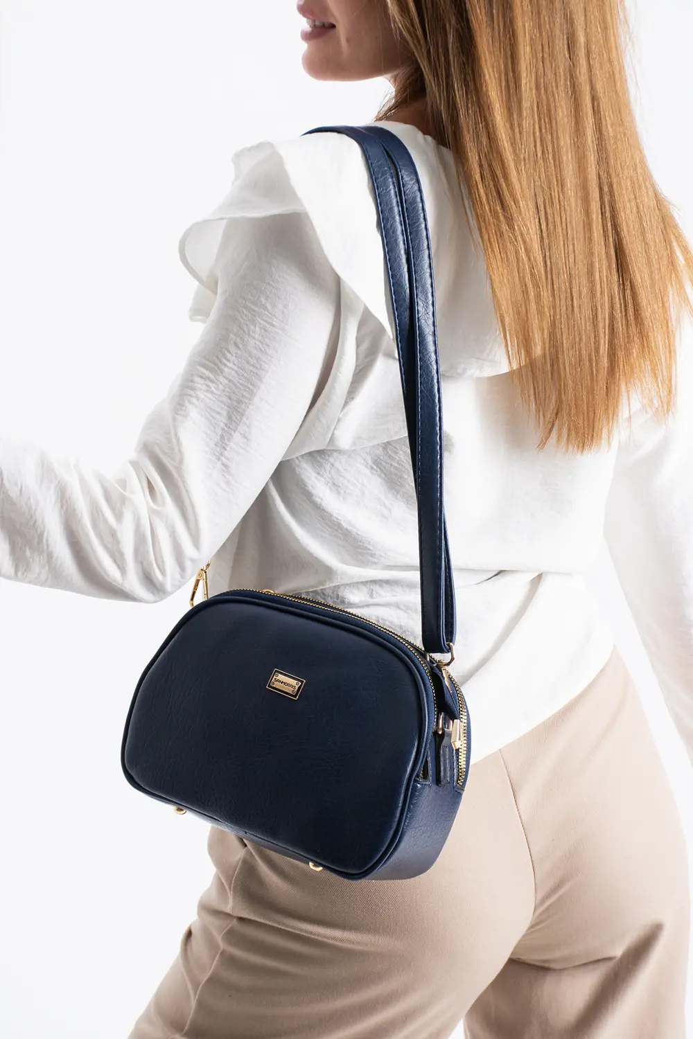 Kadın Suni Deri 4 Bölmeli Ayarlanabilir Çapraz Askılı Çapraz Ve O