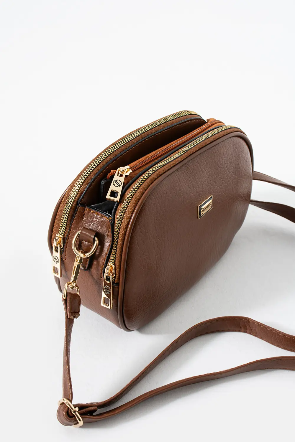 Kadın Suni Deri 4 Bölmeli Ayarlanabilir Çapraz Askılı Çapraz Ve O