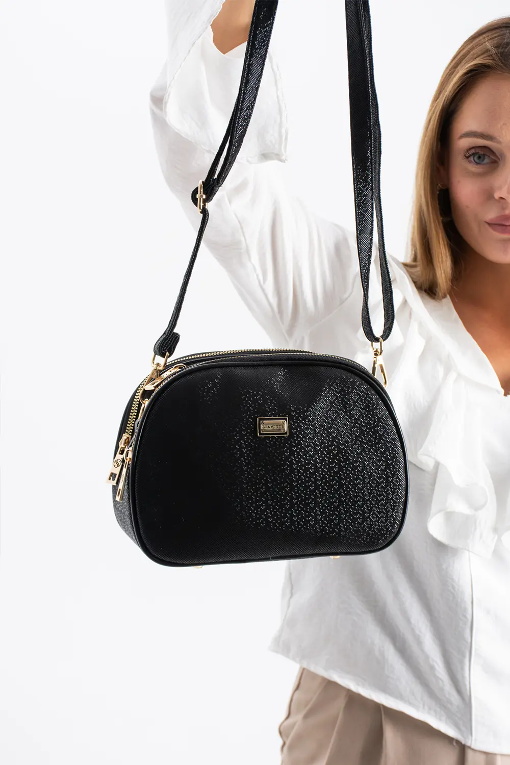 Kadın Suni Deri 4 Bölmeli Ayarlanabilir Çapraz Askılı Çapraz Ve O