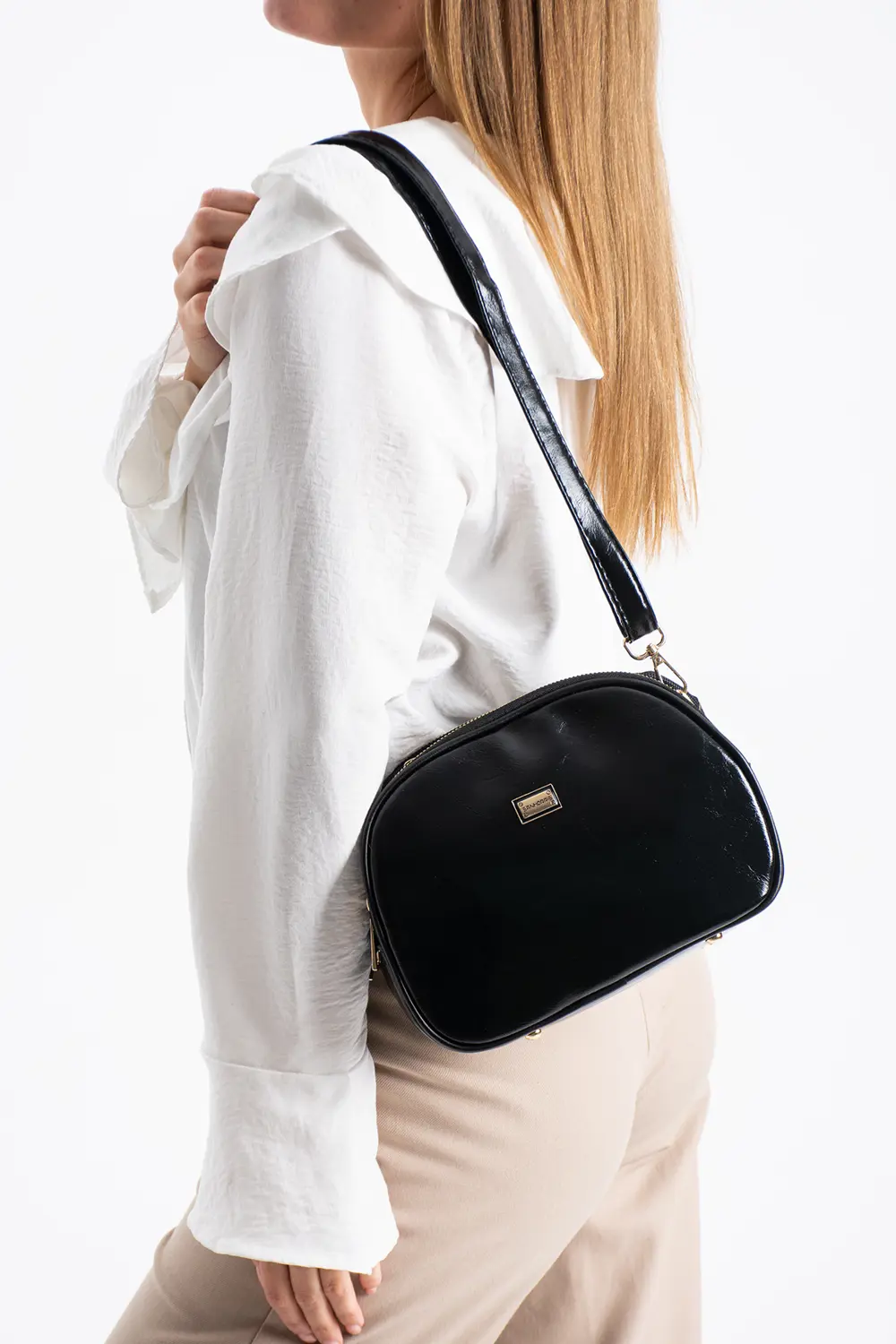 Kadın Suni Deri 4 Bölmeli Ayarlanabilir Çapraz Askılı Çapraz Ve O