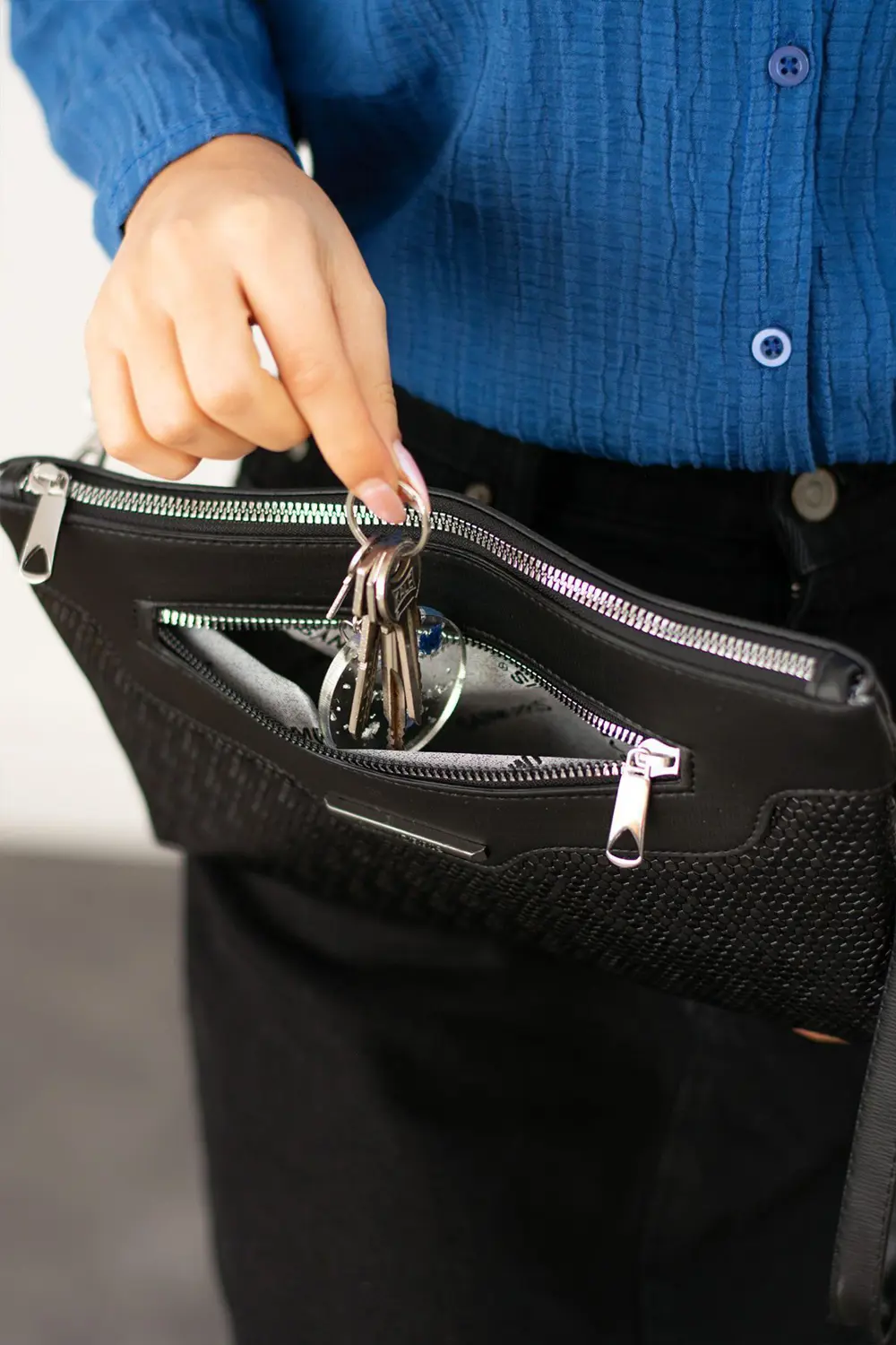 Kadın Suni Deri Ayarlanabilir Çapraz Askılı Ve El Askılı Siyah Da