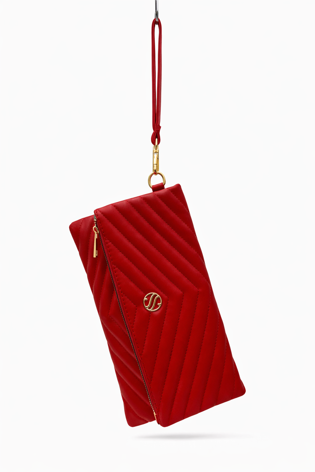 Kadın Suni Deri Kapitone Desenli Çapraz Askılı Mıknatıslı ve Ferm