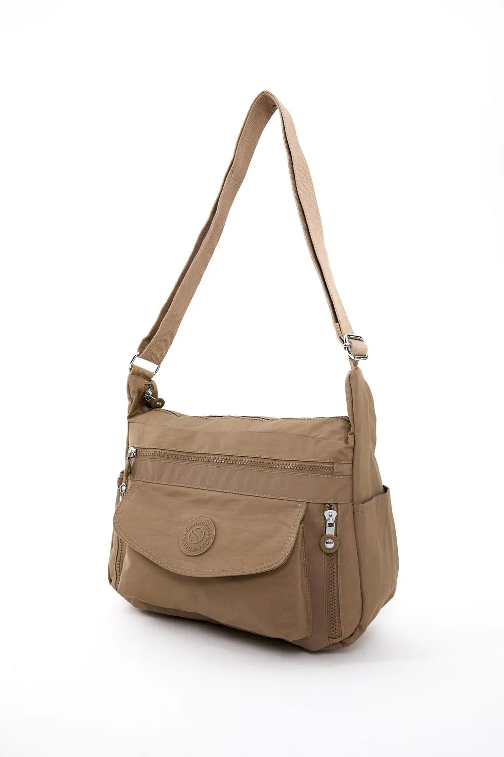 Kadın Suya Dayanıklı Krinkıl Kumaş Çok Gözlü Ayarlanabilir Çapraz