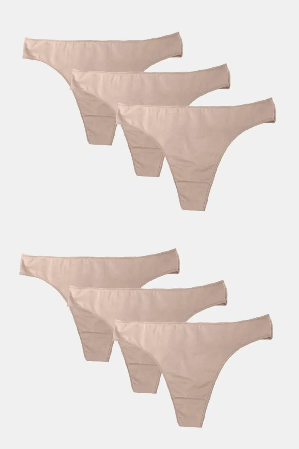 Kadın Ten 6 Lı Paket Modal String Tanga 186