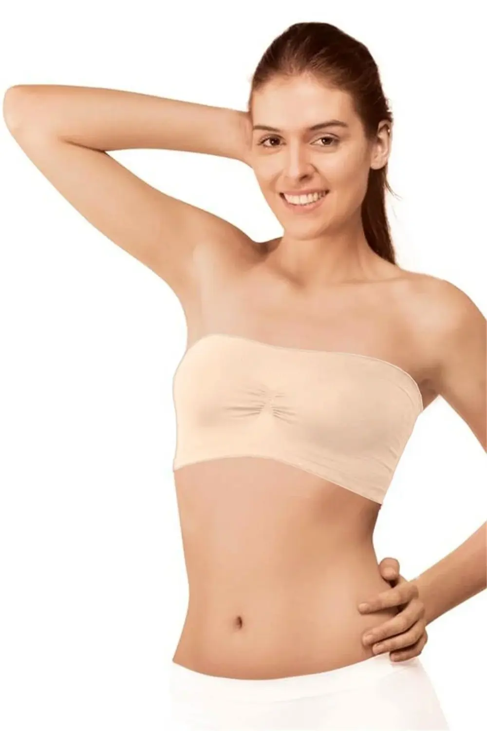 Kadın Ten Elite Life 860 Dikişsiz Süngersiz Strapless