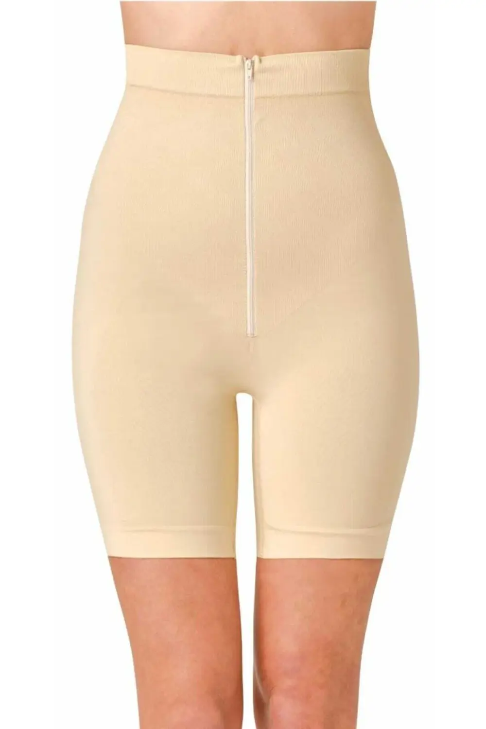 Kadın Ten Küçülten Fermuarlı Bel Basen Toparlayıcı Paçalı Korse