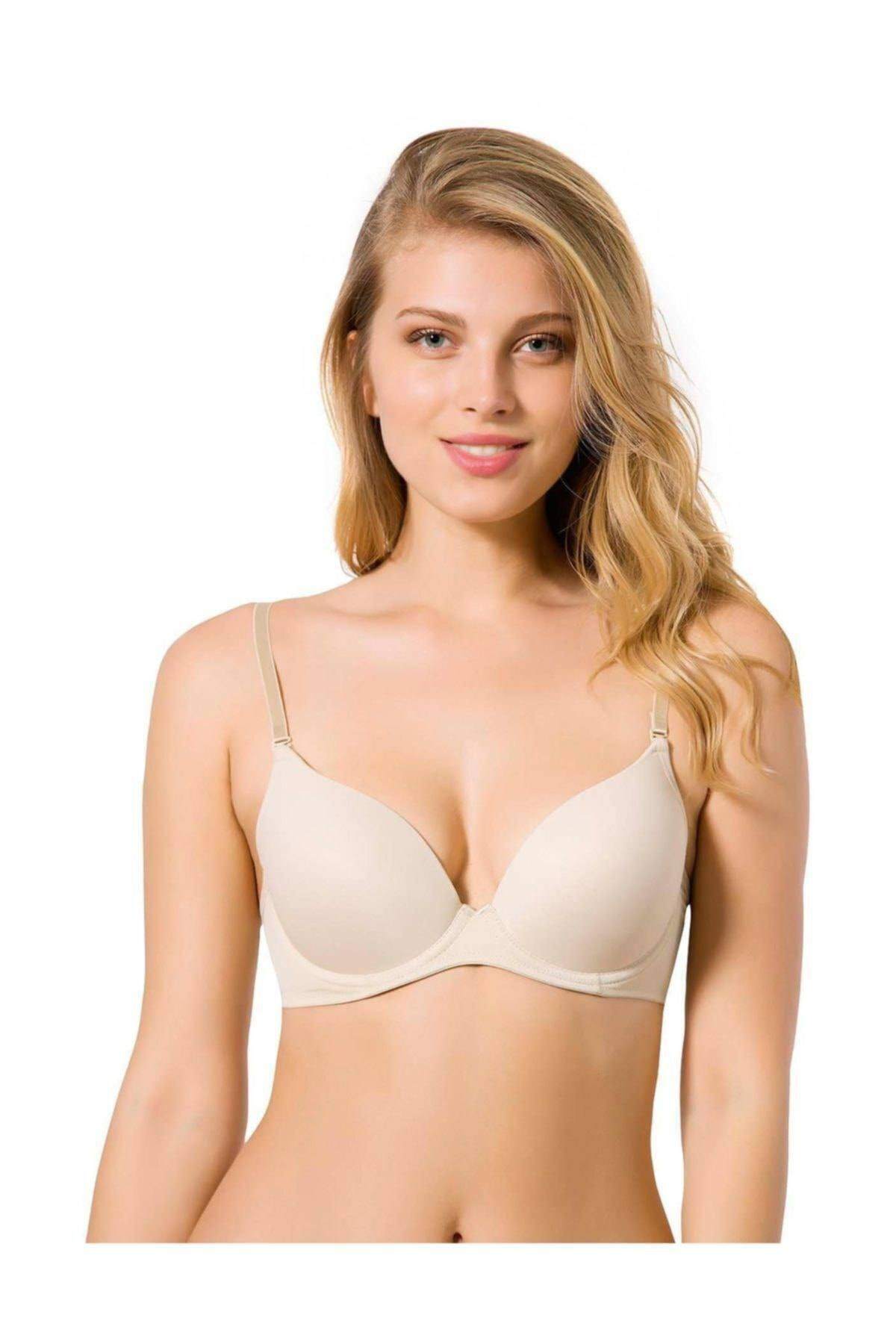 Le Jardin Kadın Ten Rengi Micro Kumaş Desteksiz Balenli Klasik Sütyen 7010