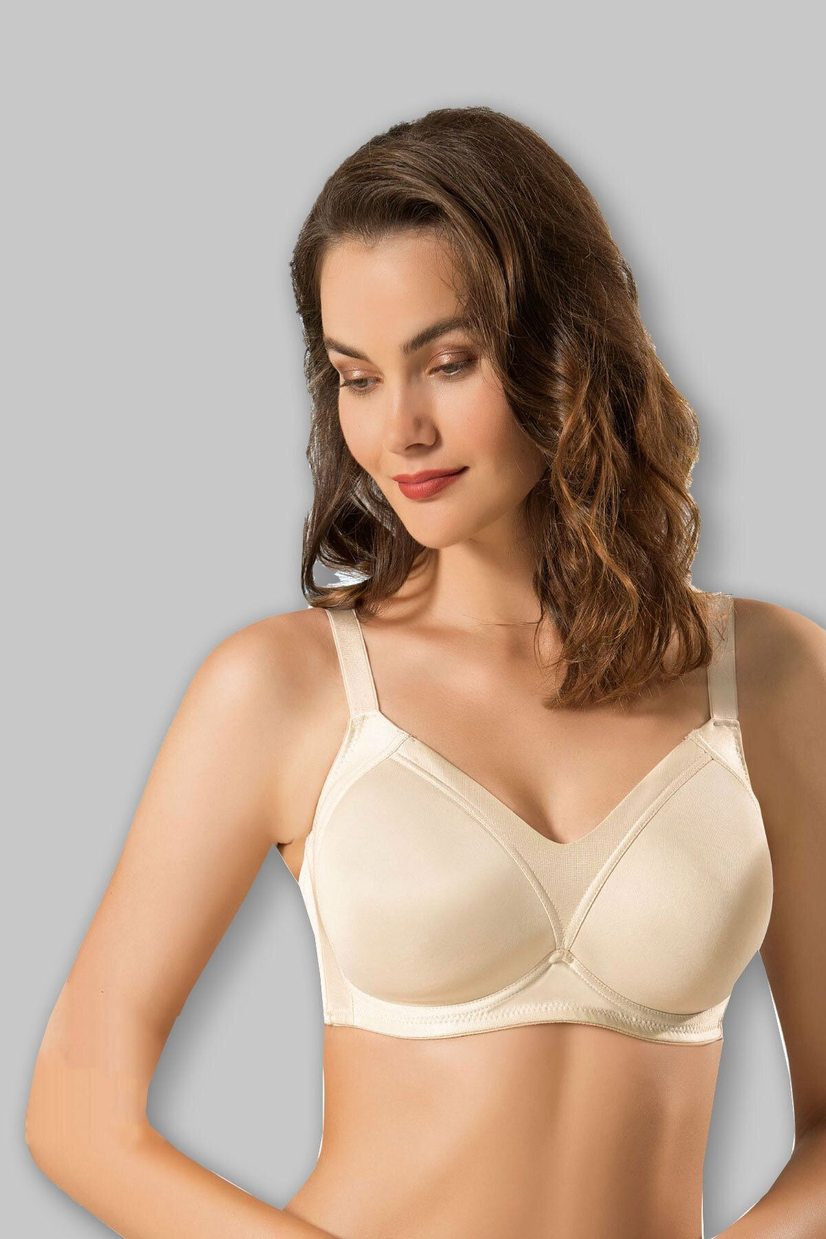 Kadın Ten Desteksiz Telsiz Soft Kap Sophie Sütyen