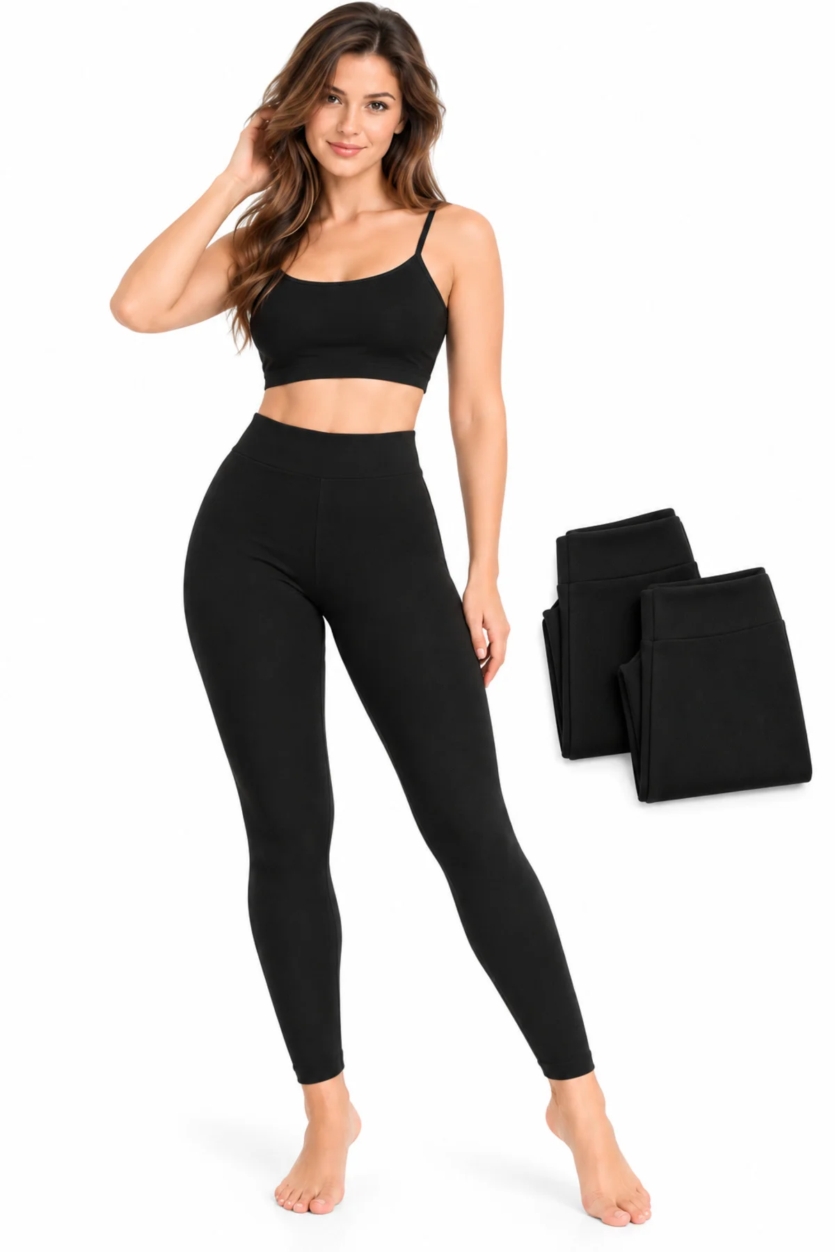 Kadın Termal İçlik Altı 2'li Ekonomik Paket Yüksek Bel Esnek Sıcak Tutan Kışlık Tayt S/M L/XL