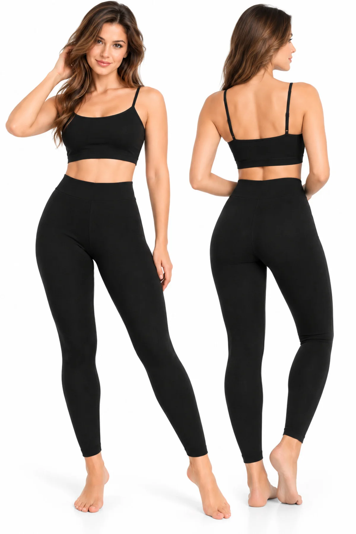 Kadın Termal İçlik Altı 2'li Ekonomik Paket Yüksek Bel Esnek Sıcak Tutan Kışlık Tayt S/M L/XL