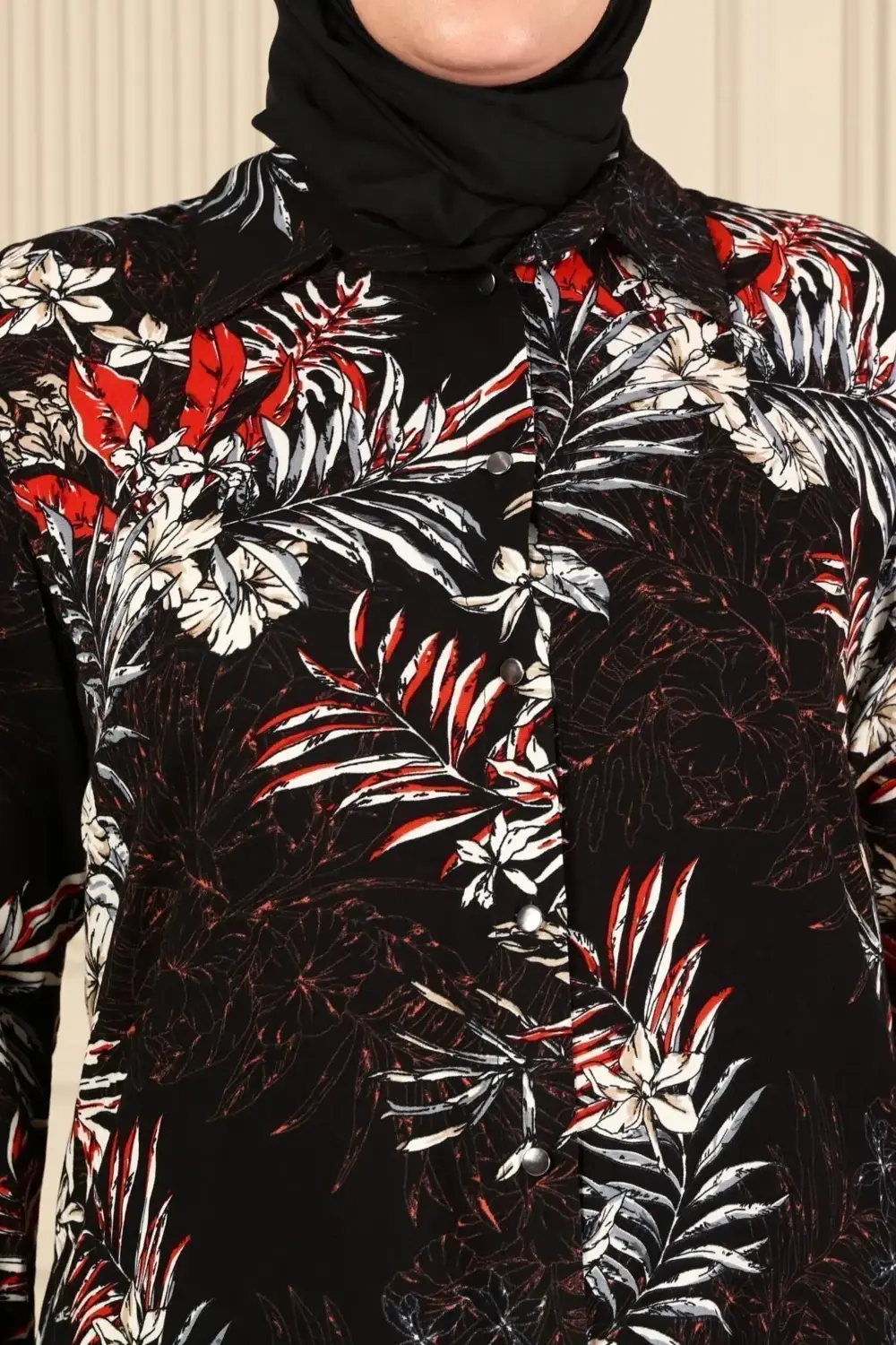 Kadın Tesettur Büyük Beden Uzun Gömlek Tunik