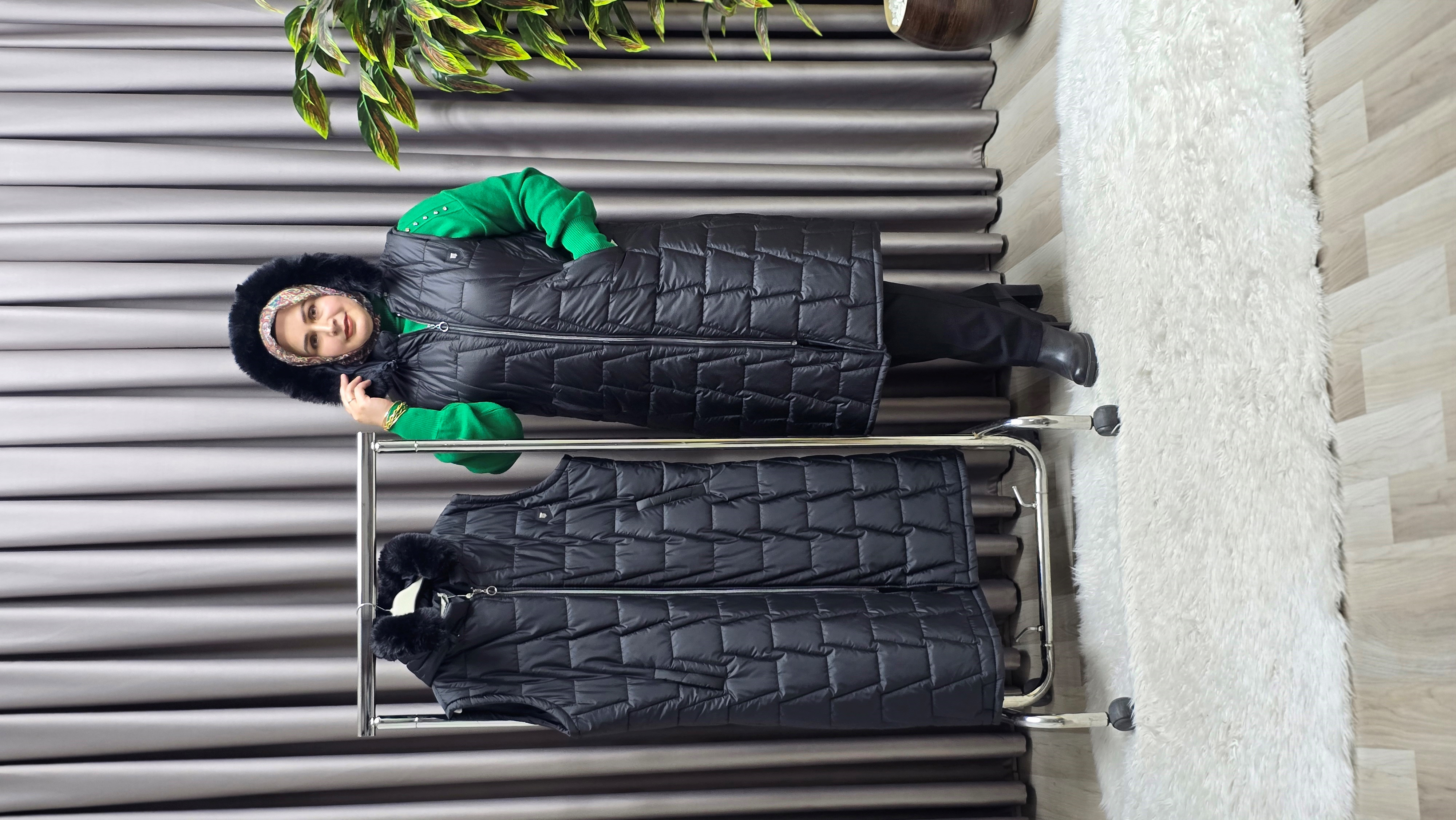 Elmas Tesettür Kadın Tesettür Büyük Beden Kapüşonlu Fermuarlı Kürklü Piramit Des Elmas Tesettür Kadın Tesettür Büyük Beden Kapüşonlu Fermuarlı Kürklü Piramit Des