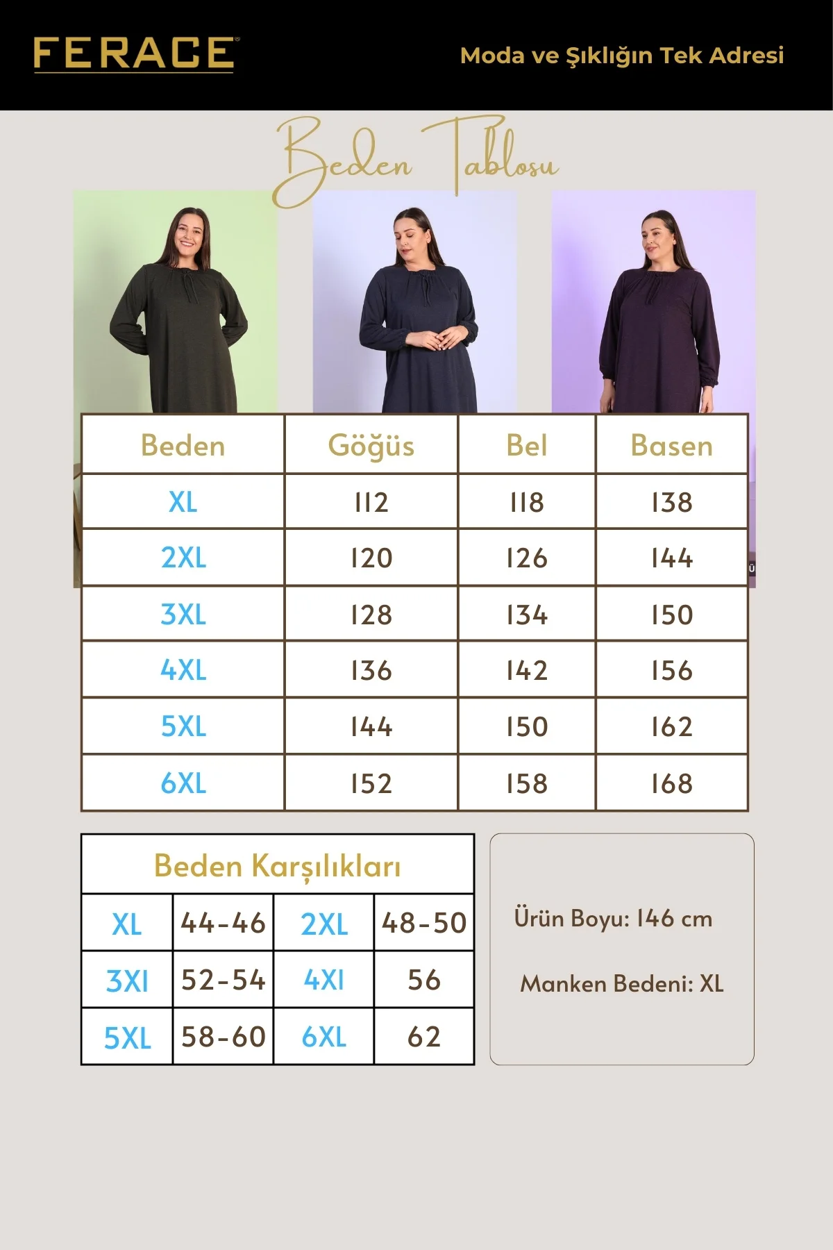 Kadin Tesettur Buyuk Beden Kare Yaka Uzun Elbise - Görsel 2