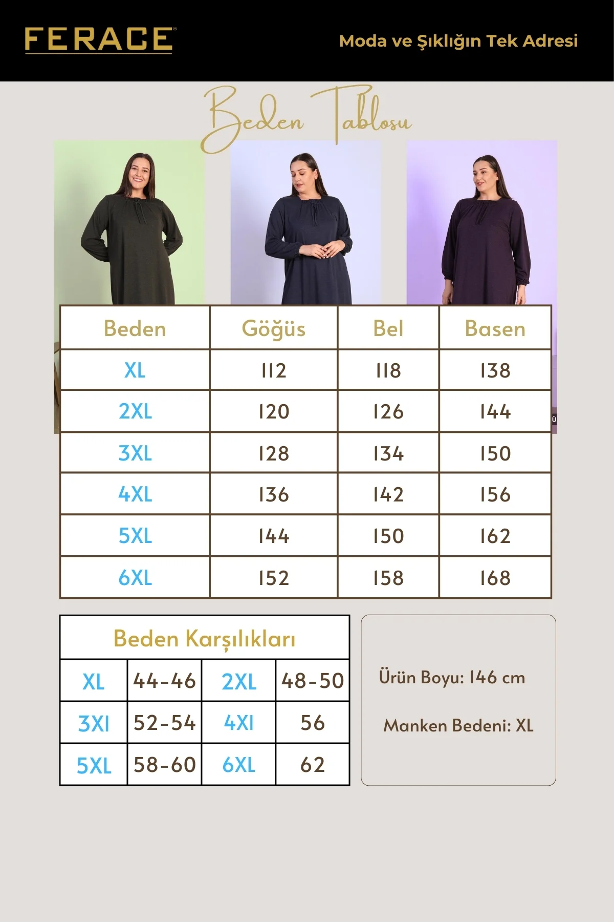 Kadin Tesettur Buyuk Beden Kare Yaka Uzun Elbise