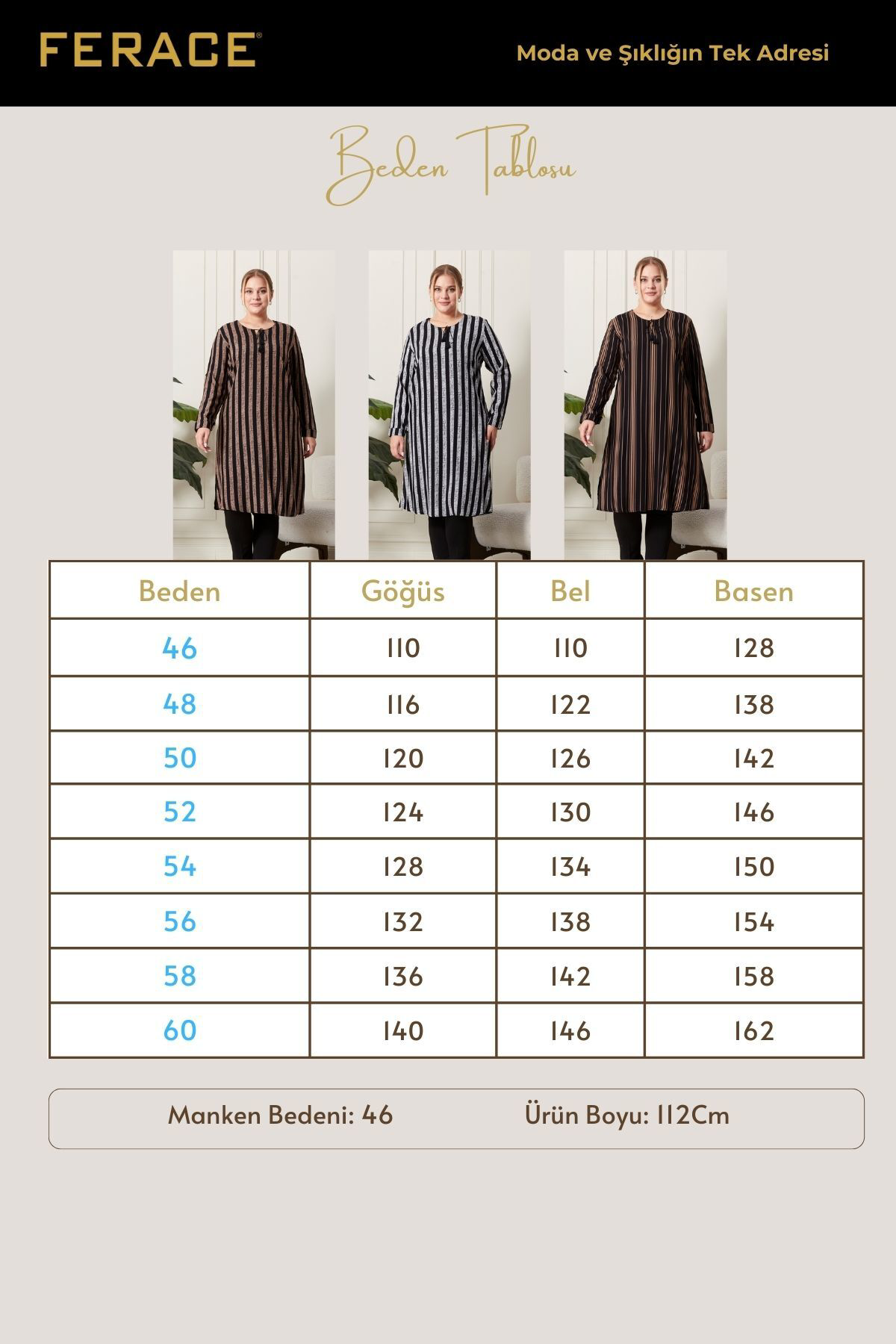 Ferace Kadin Tesettur Buyuk Beden Giyim İpli Yazlık Tunik