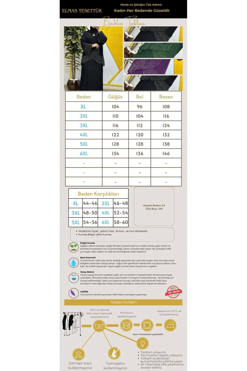 Kadın Tesettür Giyim Büyük Beden Çapraz Taşlı Abiye