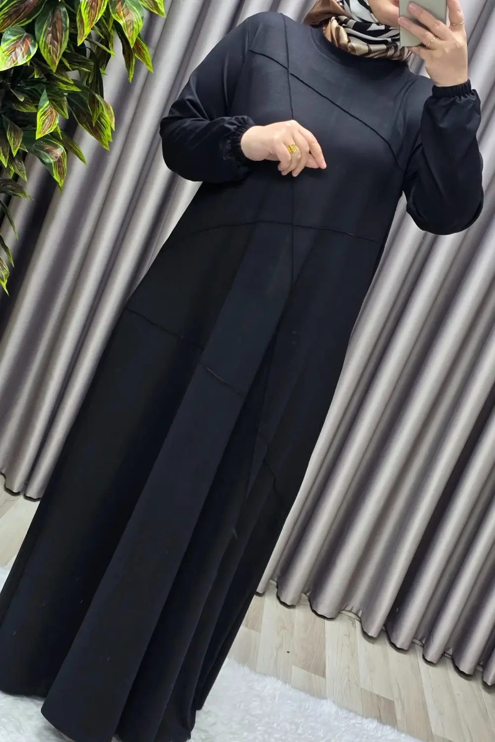 Kadın Tesettür Giyim Büyük Beden Çimalı Elbise