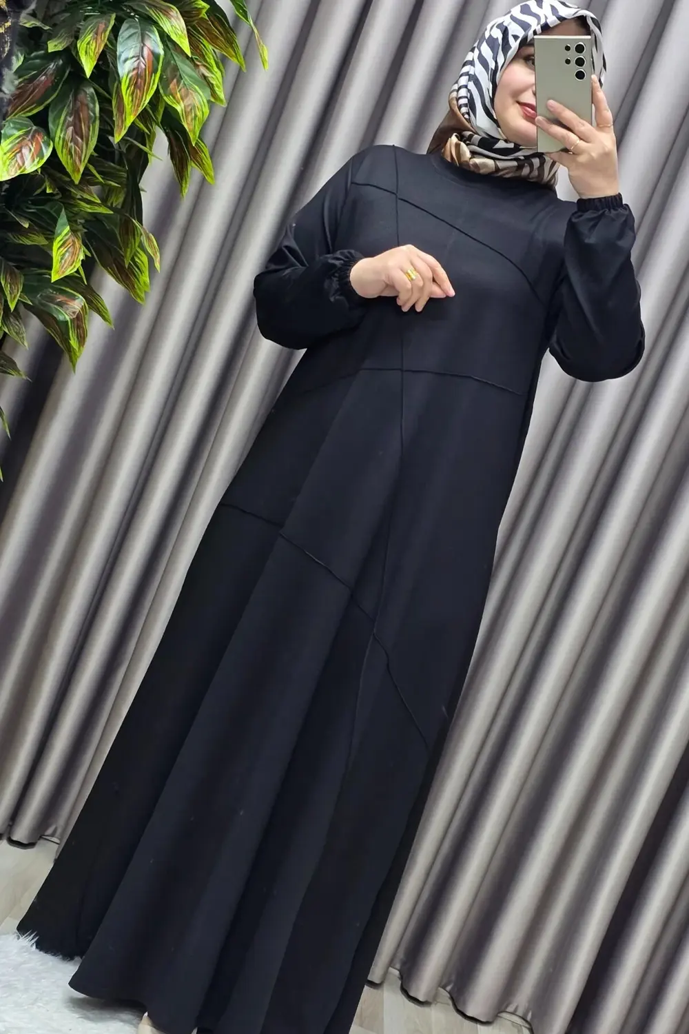 Kadın Tesettür Giyim Büyük Beden Çimalı Elbise