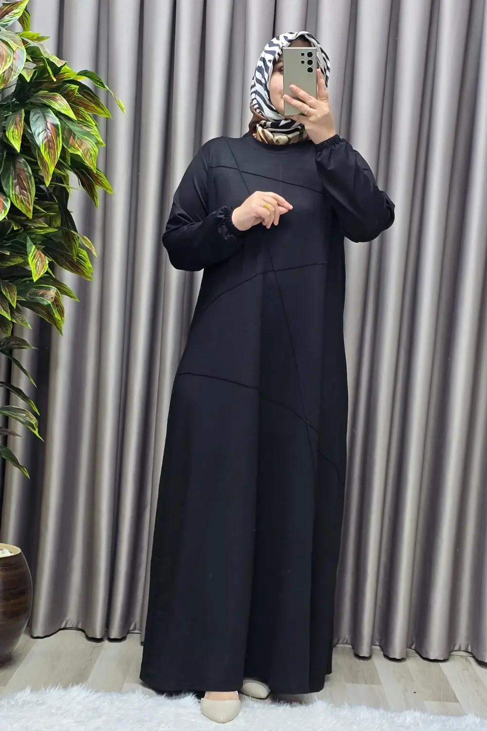 Kadın Tesettür Giyim Büyük Beden Çimalı Elbise