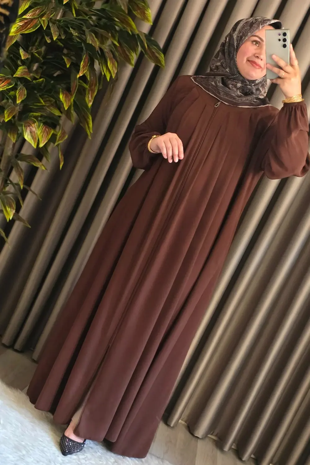 Kadın Tesettür Giyim Büyük Beden Endonezya Krebi Robalı Ferace