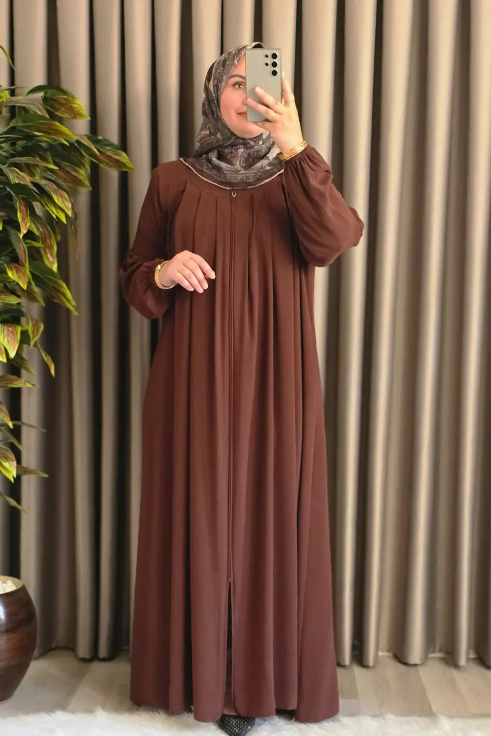 Kadın Tesettür Giyim Büyük Beden Endonezya Krebi Robalı Ferace