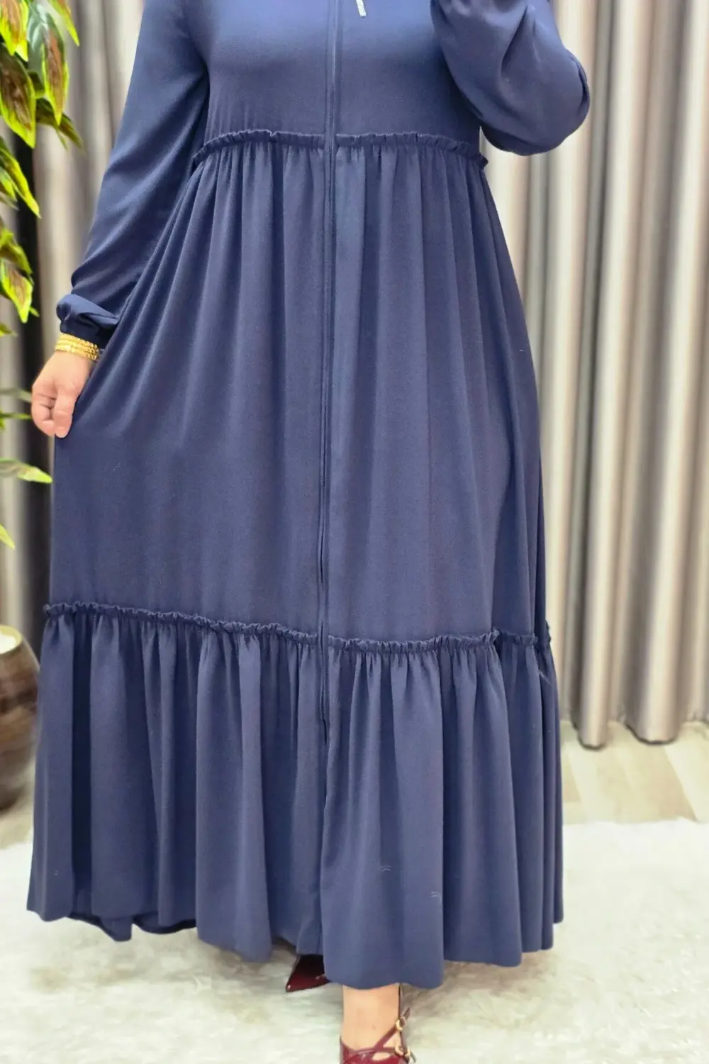 Kadın Tesettür Giyim Büyük Beden İki Katlı Ferace Kadın Tesettür Giyim Büyük Beden İki Katlı Ferace