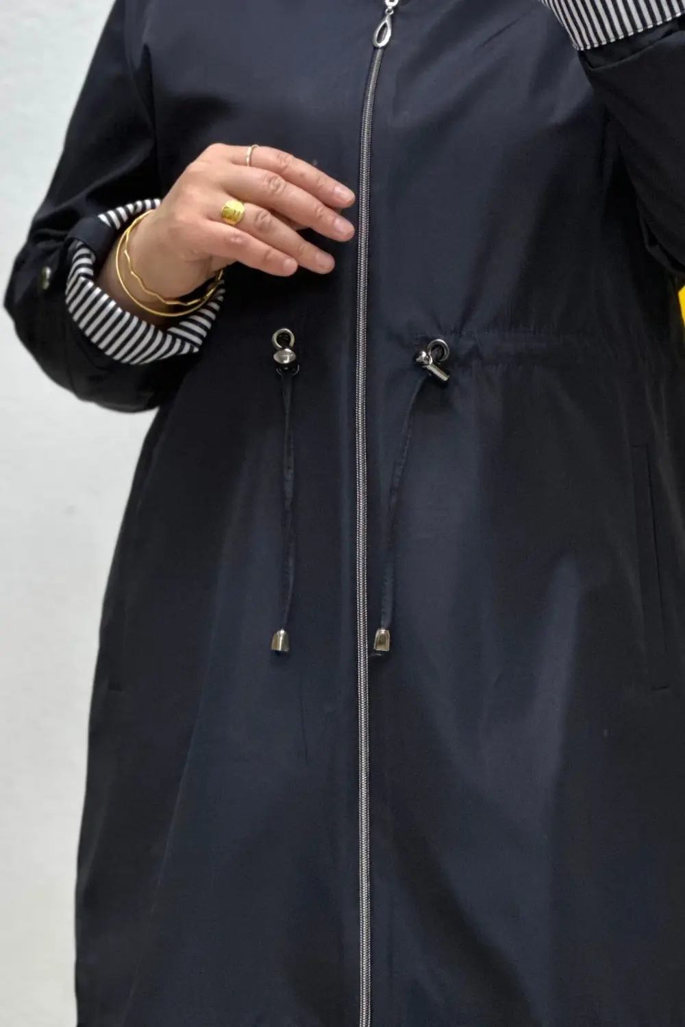 Kadın Tesettür Giyim Büyük Beden Mevsimlik Kısa Trençkot