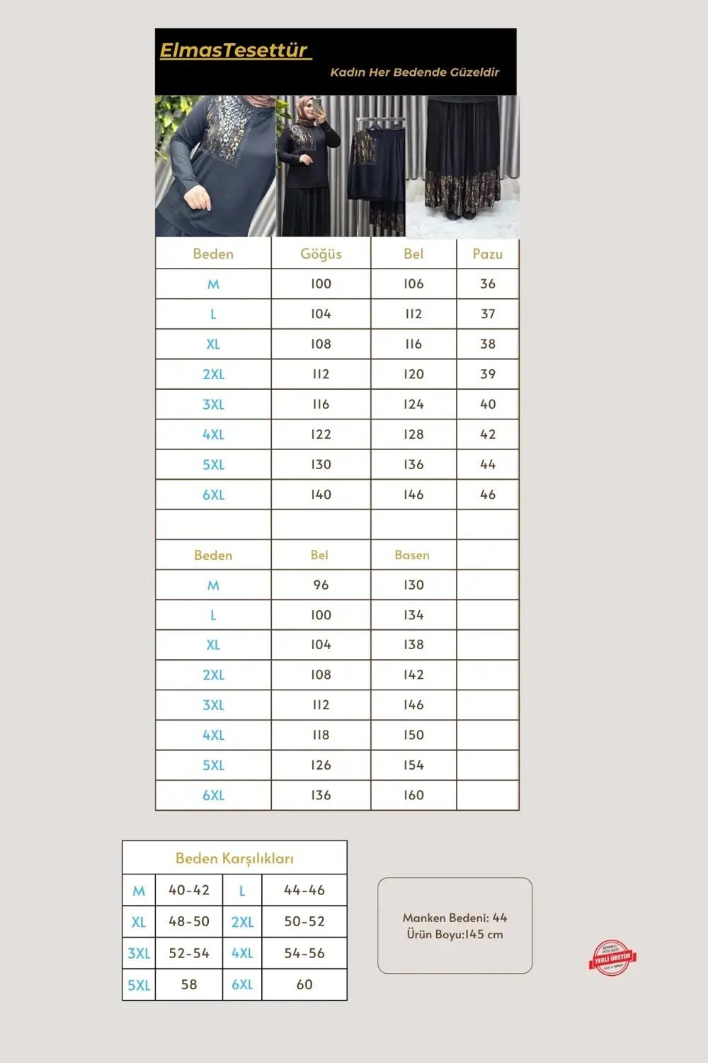 Kadın Tesettür Giyim Büyük Beden Pileli Leopar Desenli Etekli Tak