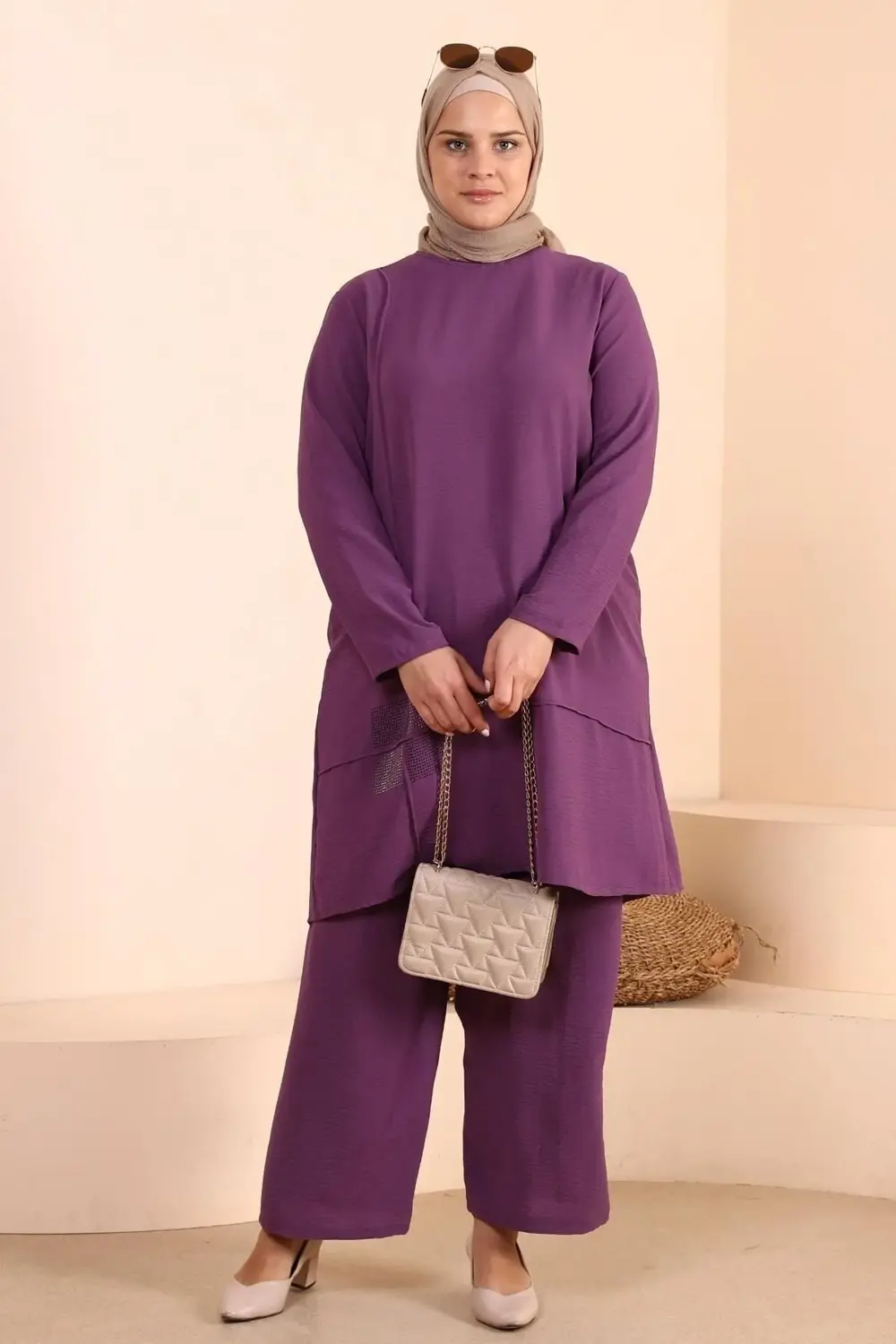Kadin Tesettur Giyim Buyuk Beden Tesettur Ikili Takim Ayrobin Pan