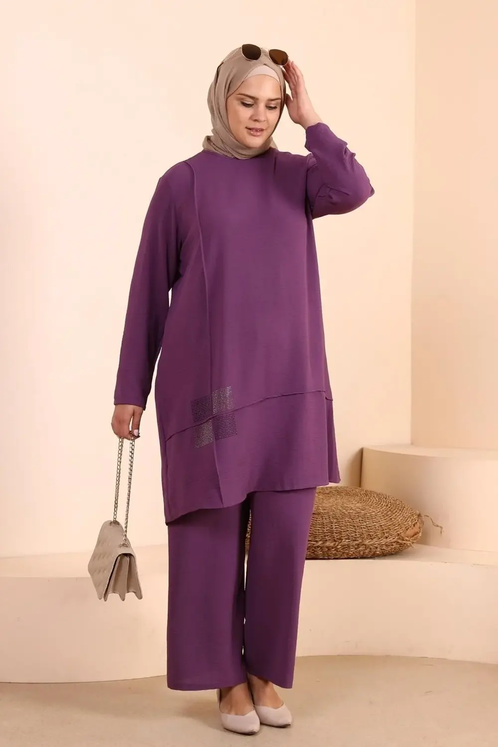 Kadin Tesettur Giyim Buyuk Beden Tesettur Ikili Takim Ayrobin Pan