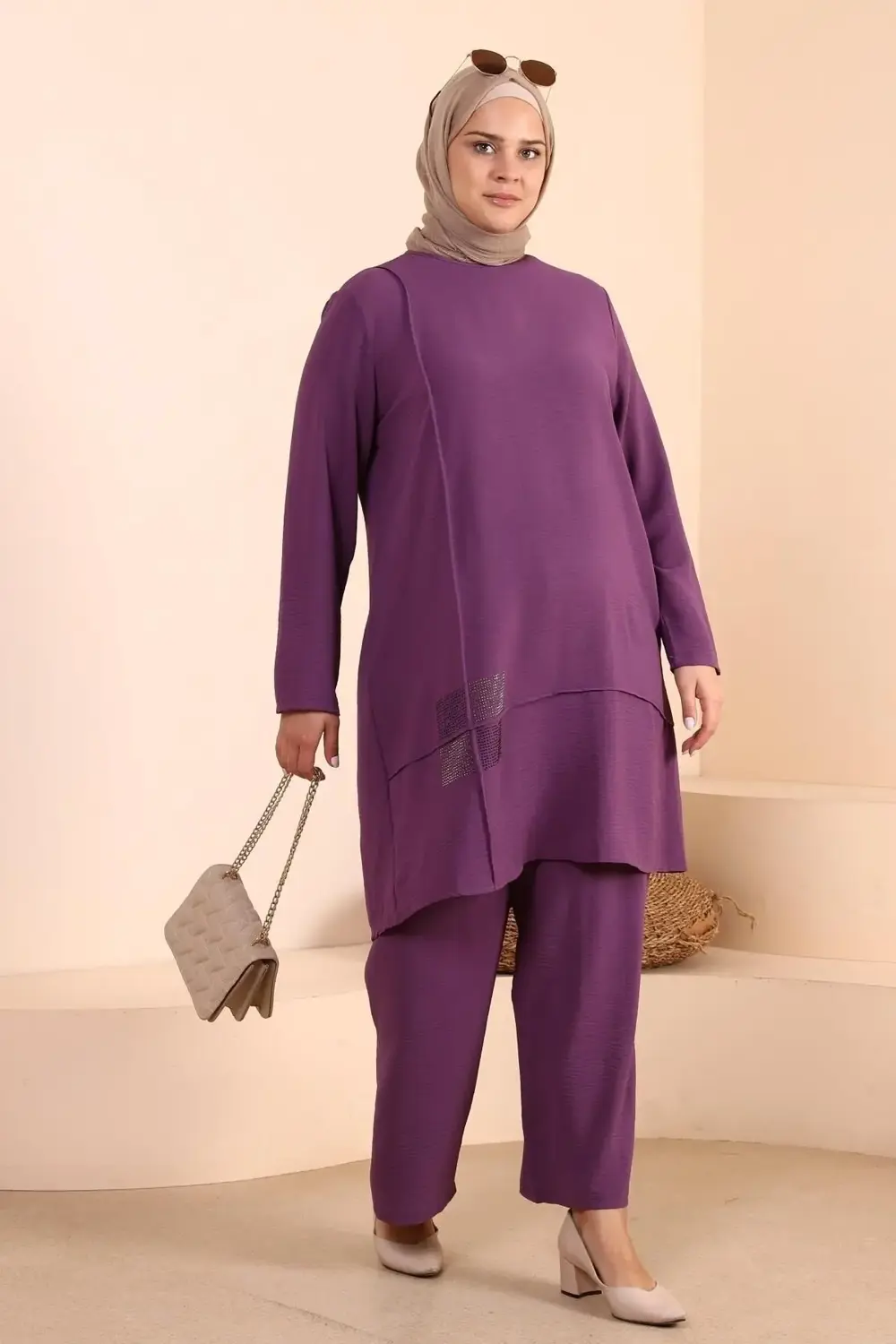 Kadin Tesettur Giyim Buyuk Beden Tesettur Ikili Takim Ayrobin Pan