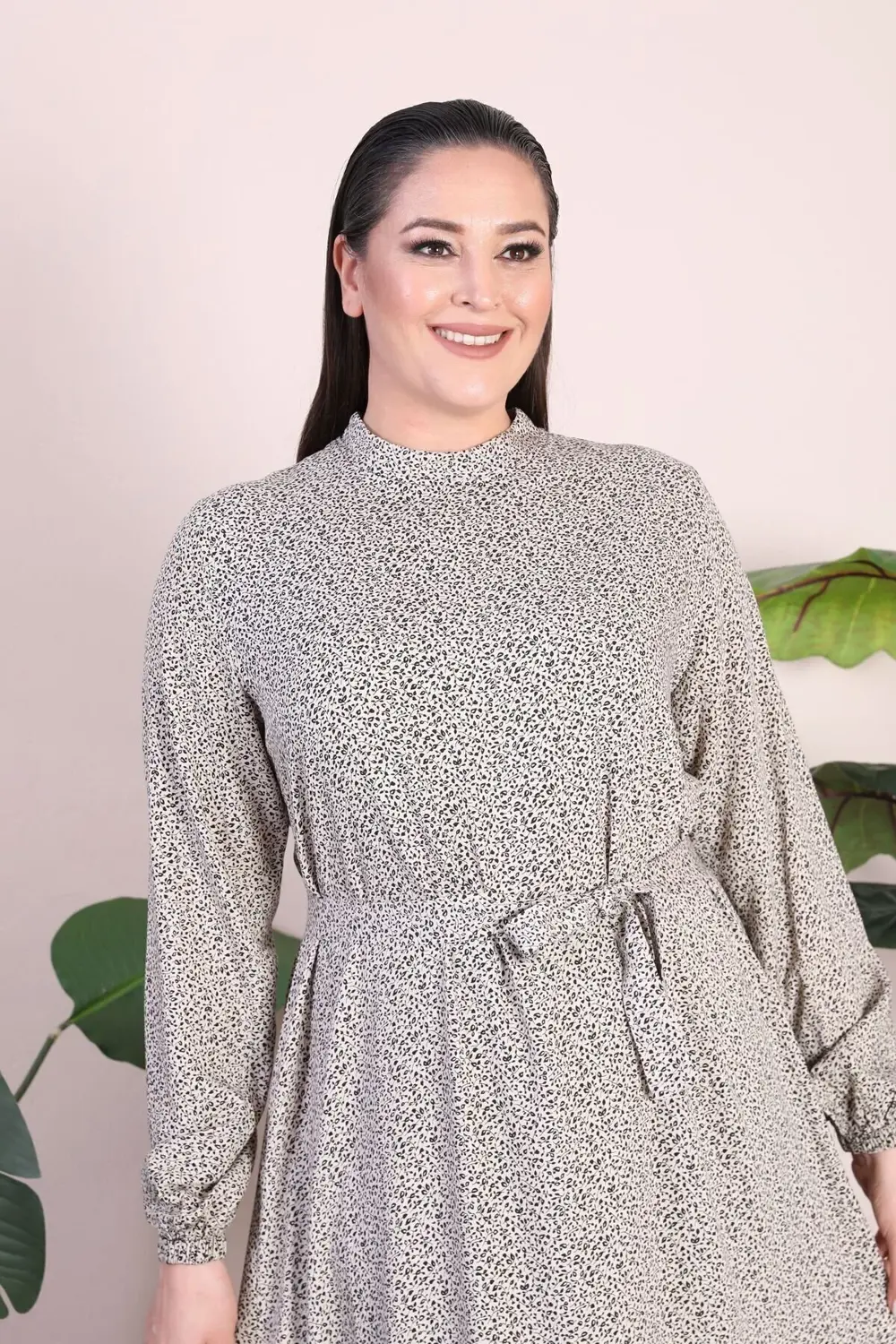 Kadın Tesettür Giyim Elbise Büyük Beden Giyim Hakim Yaka Çıtır De