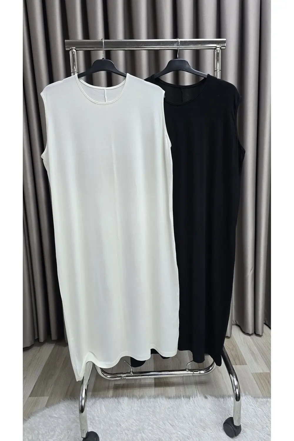 Kadın Tesettür Giyim Uzun Kurtarıcı İçlik Elbise