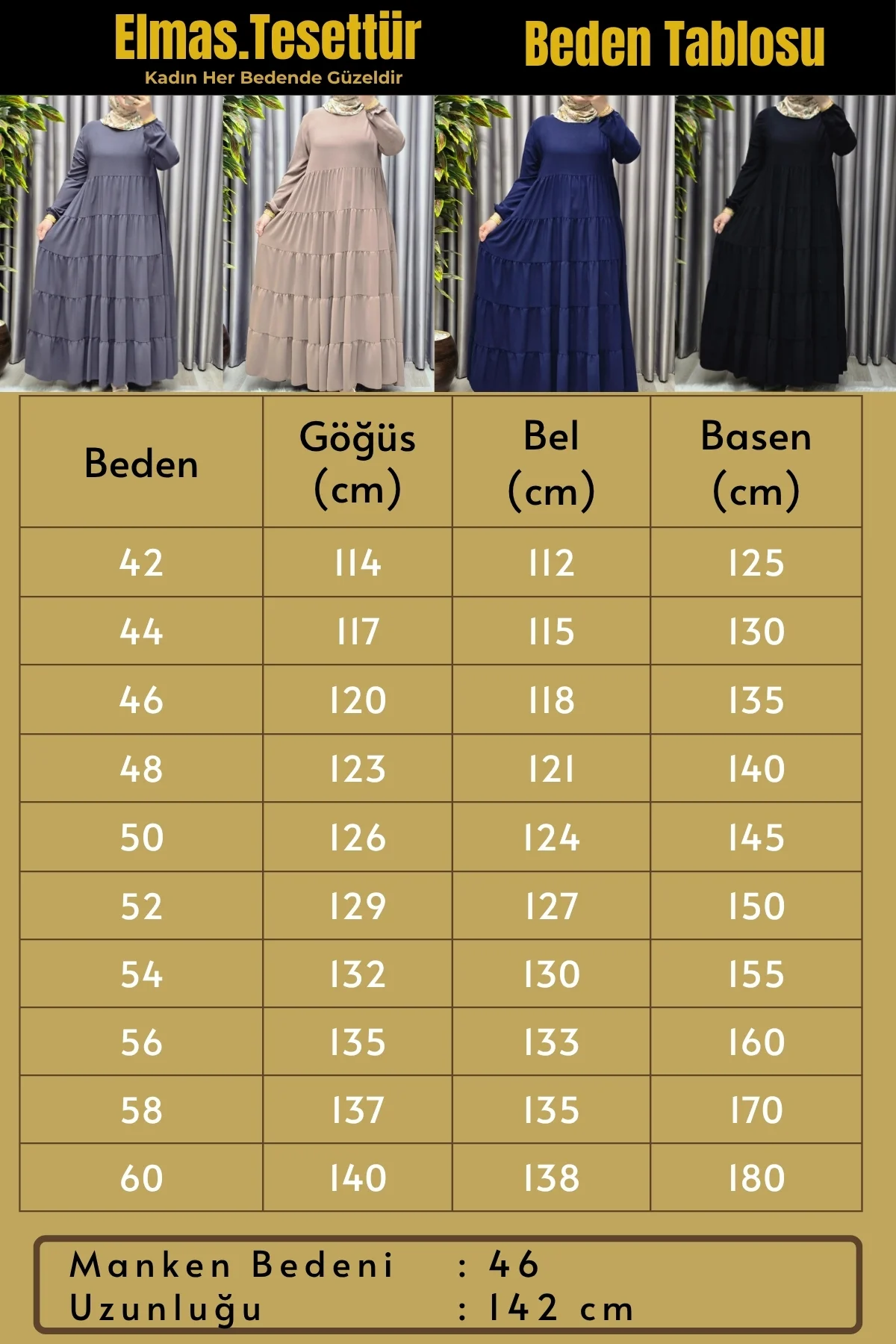 Kadın Tesettür Giyim Büyük Beden 5 Katlı Endonezya Krebi Elbise Kadın Tesettür Giyim Büyük Beden 5 Katlı Endonezya Krebi Elbise - Görsel 8