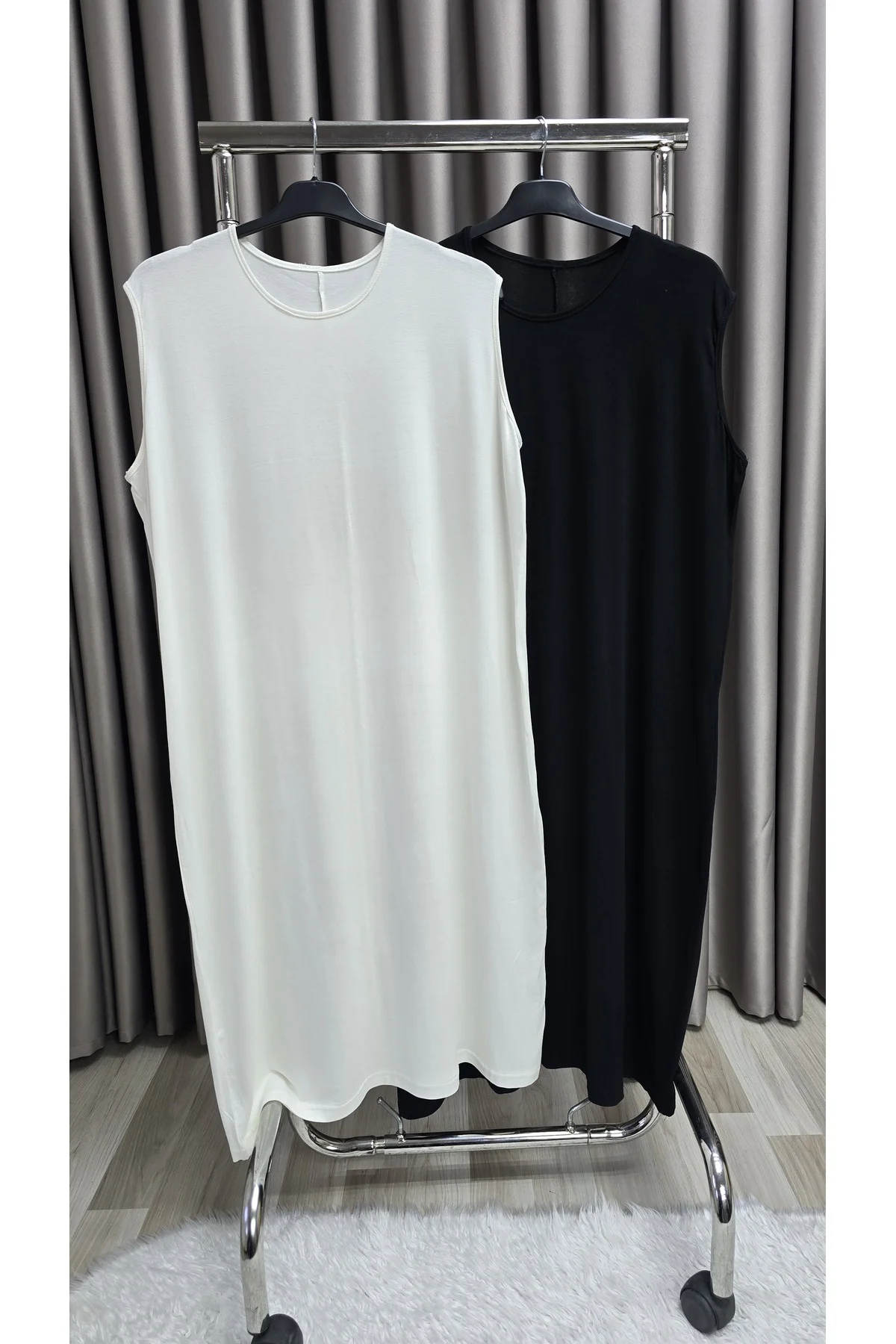 Kadın Tesettür Giyim Uzun Kurtarıcı İçlik Elbise