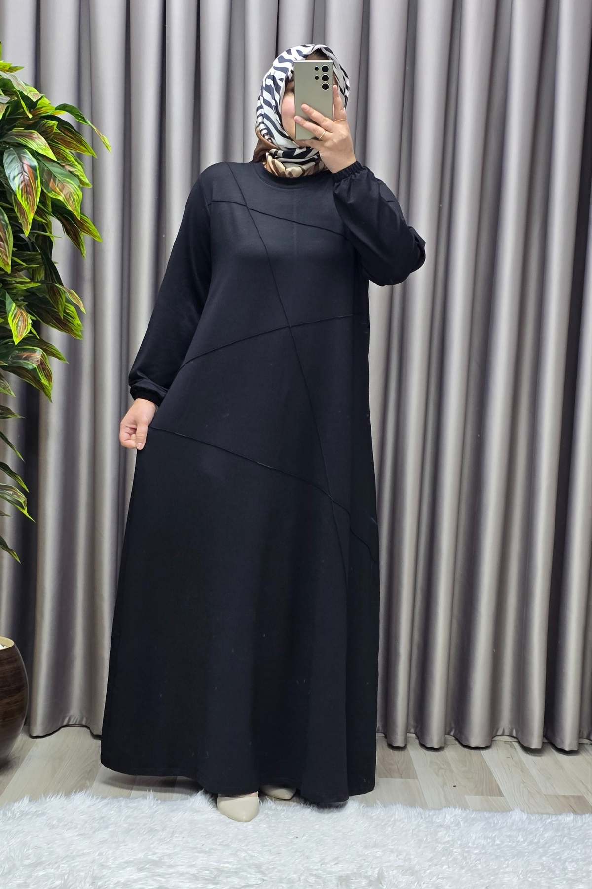 Kadın Tesettür Giyim Büyük Beden Çimalı Elbise