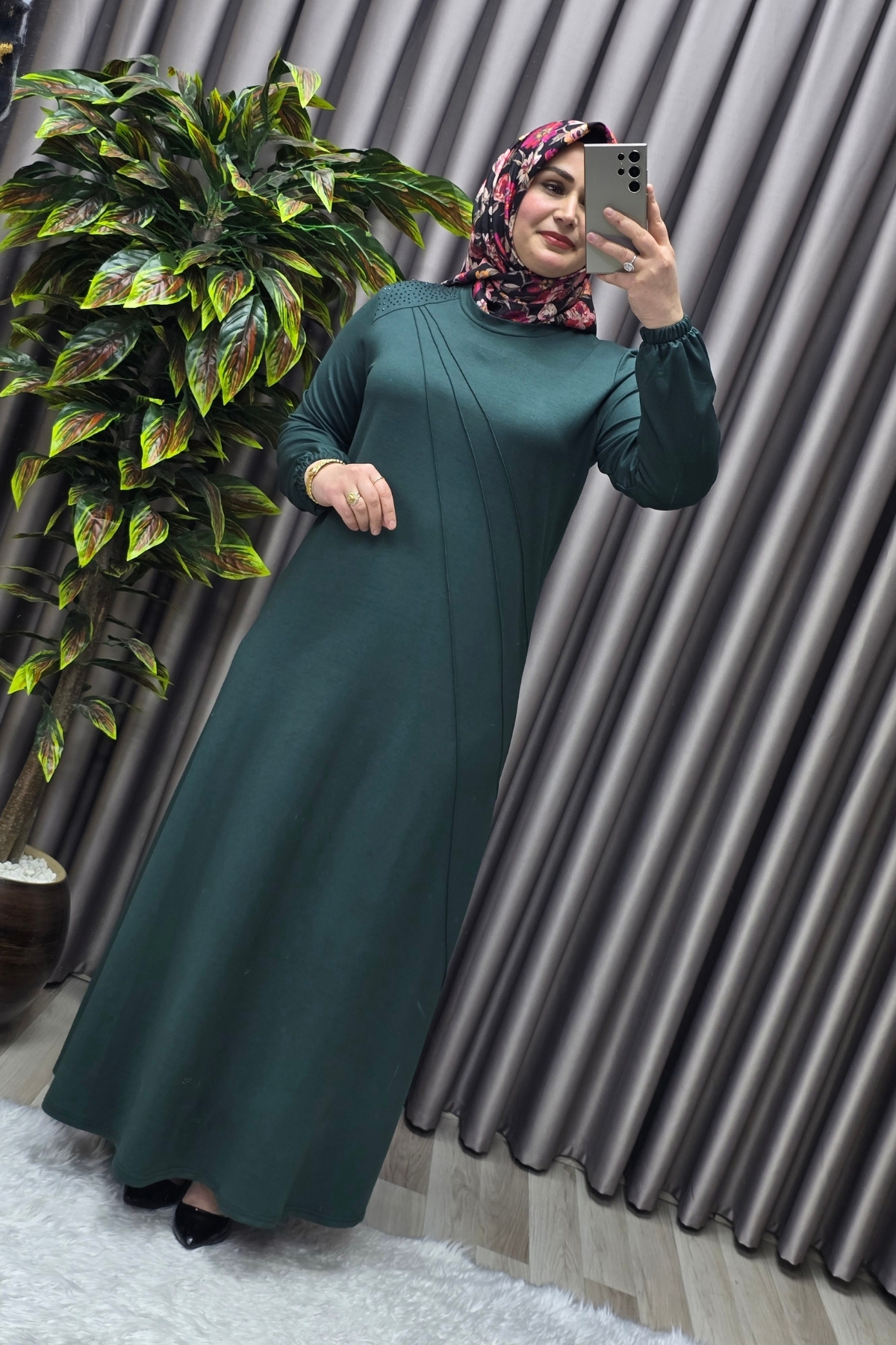 Kadın Tesettür Giyim Büyük Beden Eda Elbise