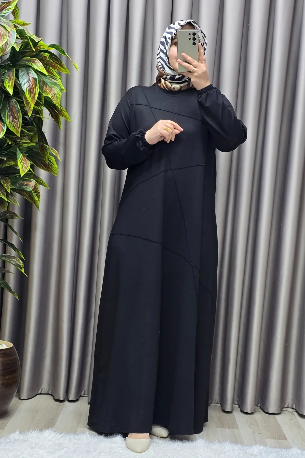 Kadın Tesettür Giyim Büyük Beden Çimalı Elbise