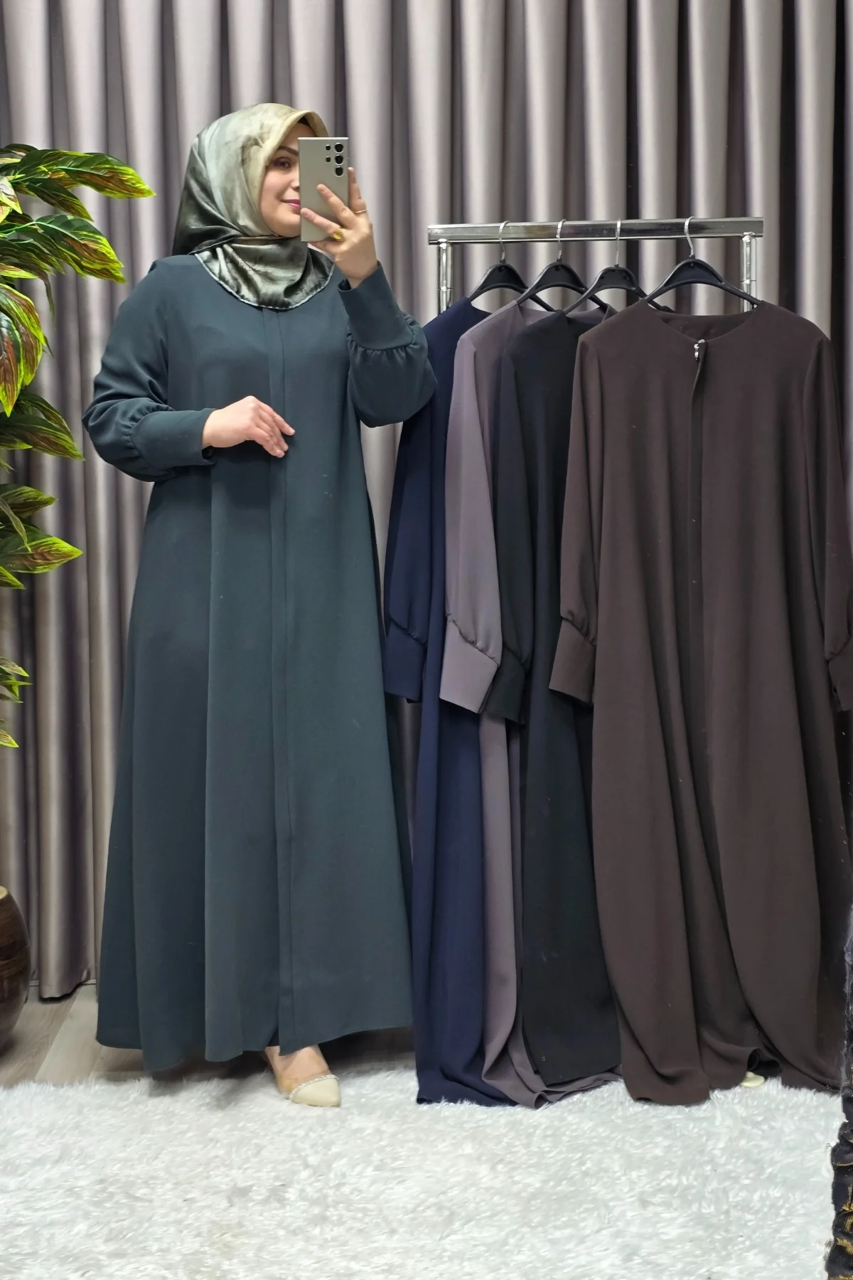 Kadın Tesettür Giyim Büyük Beden Hürrem Kol Ferace