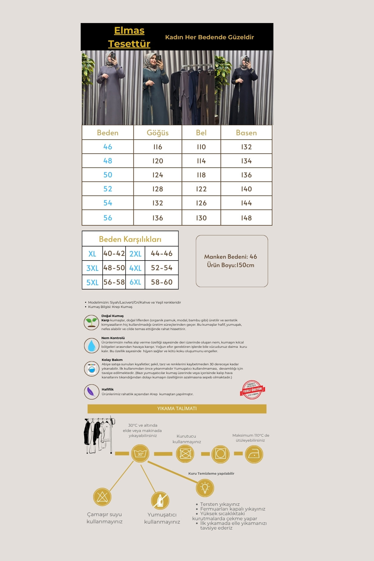 Kadın Tesettür Giyim Büyük Beden Şerit Taş Detaylı Abaya