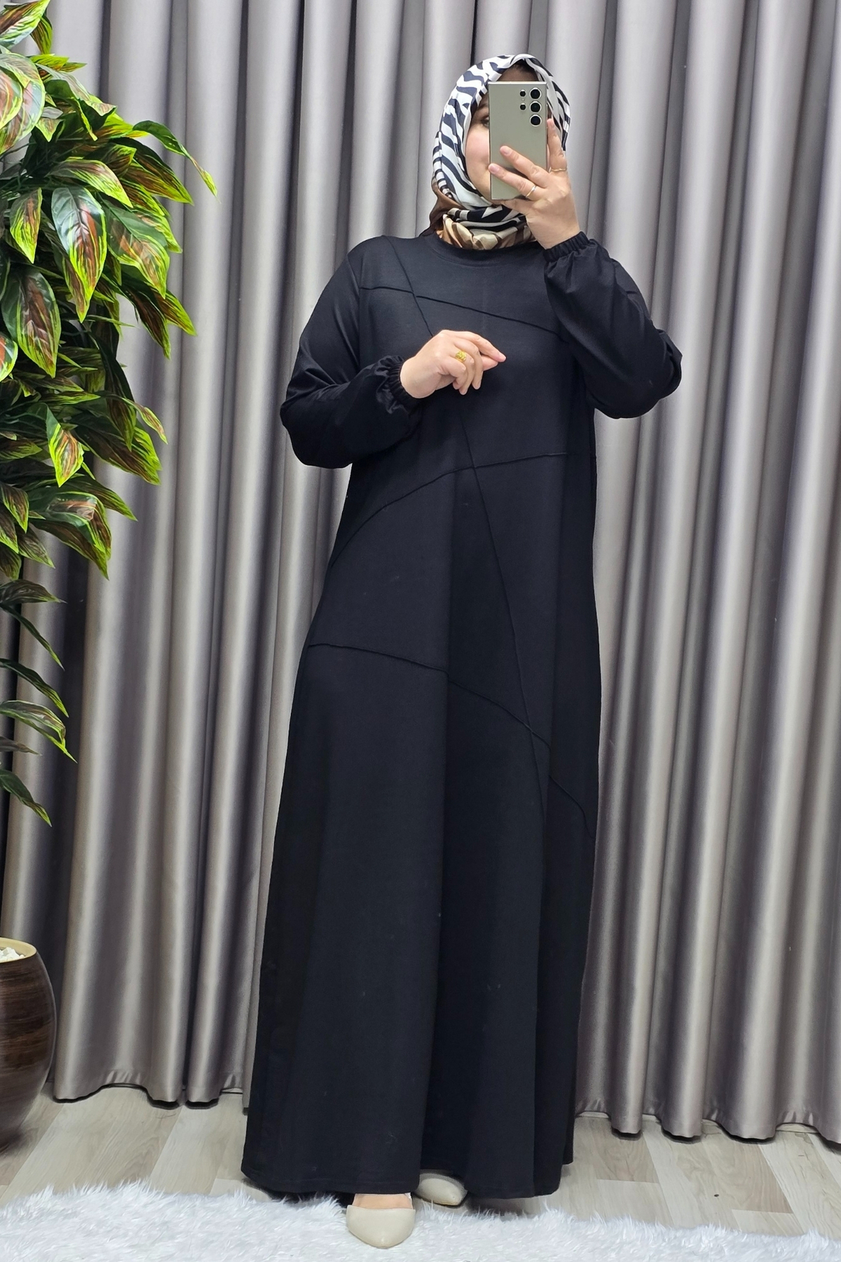 Kadın Tesettür Giyim Büyük Beden Çimalı Elbise