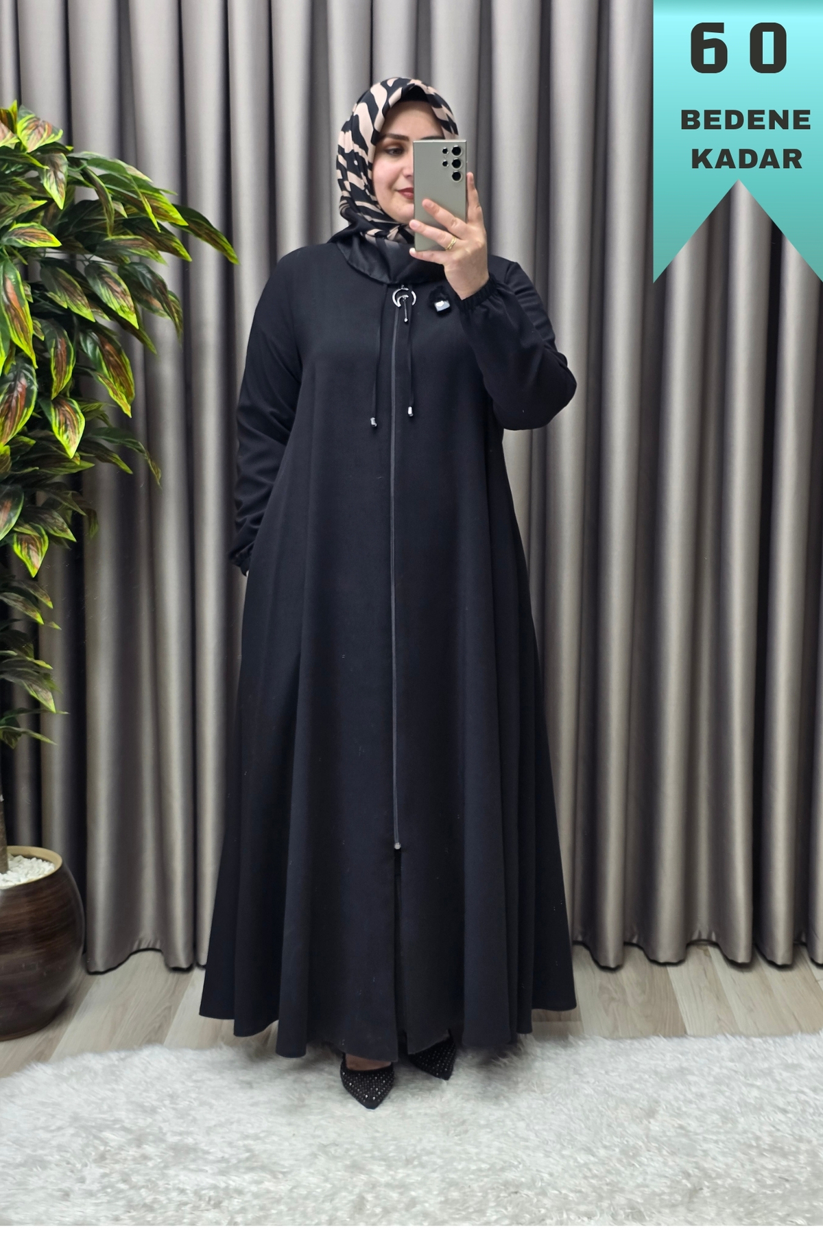 Kadın Tesettür Giyim Büyük Beden Ferace