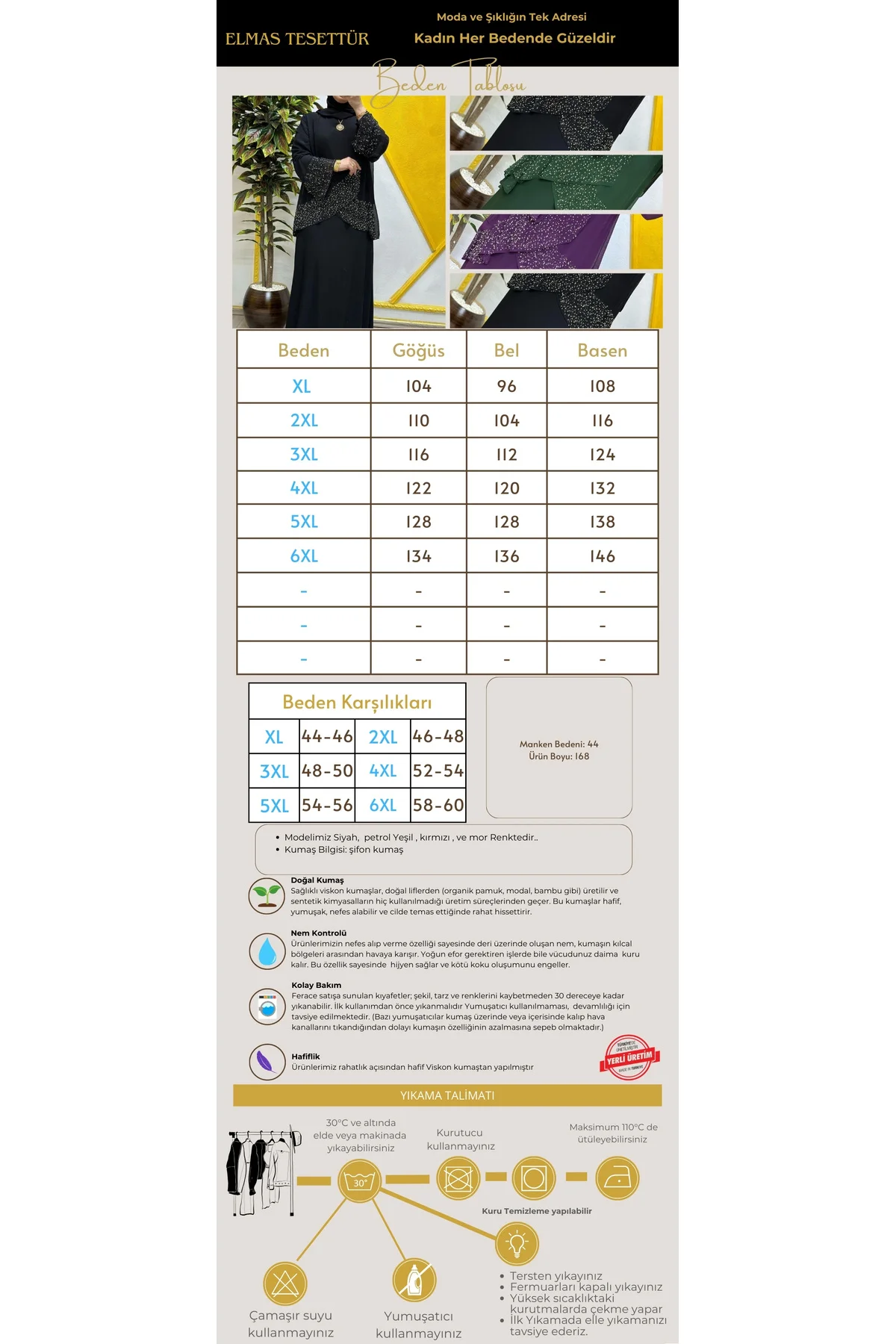 Kadın Tesettür Giyim Büyük Beden Çapraz Taşlı Abiye