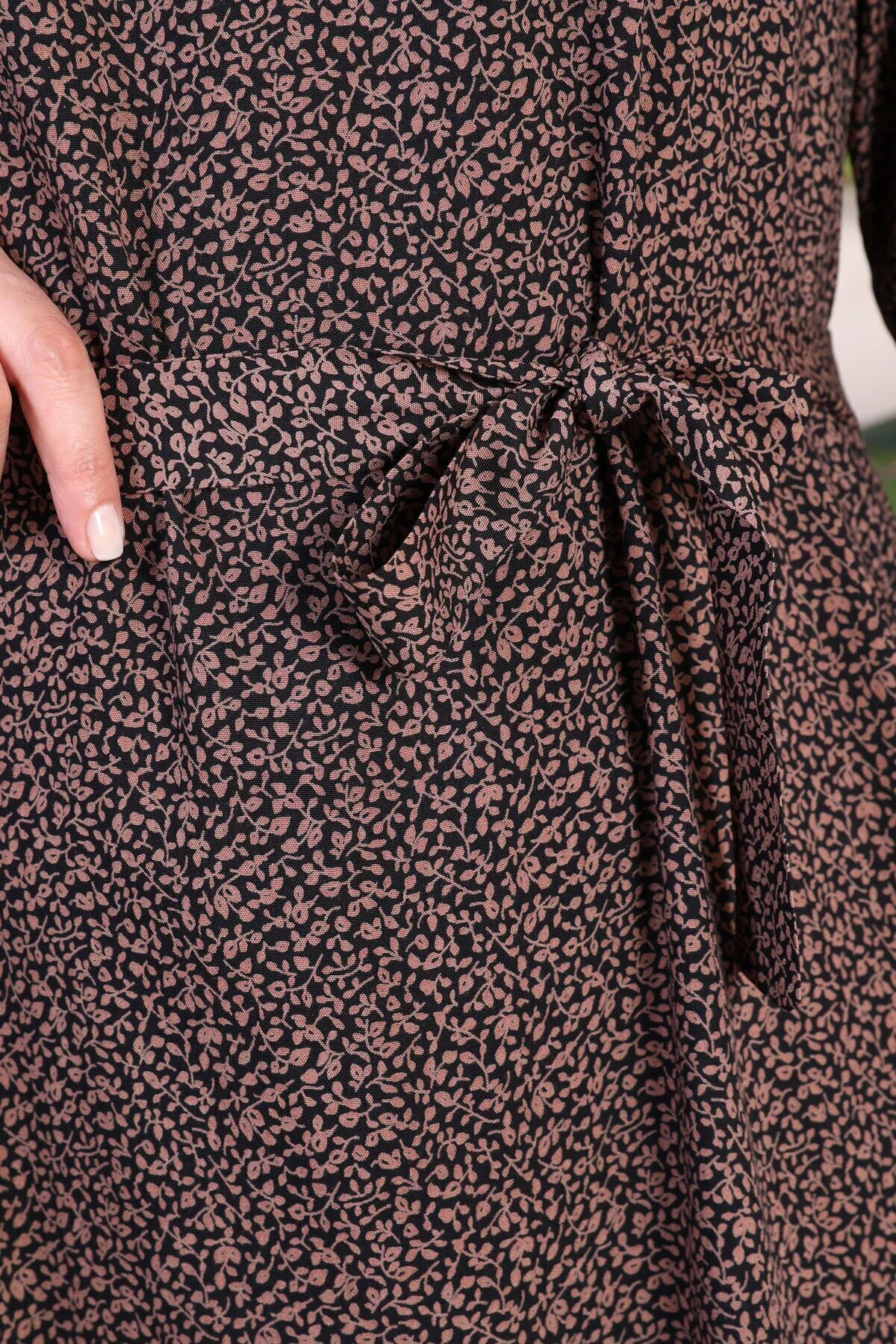 Kadın Tesettür Giyim Elbise Büyük Beden Giyim Hakim Yaka Çıtır De