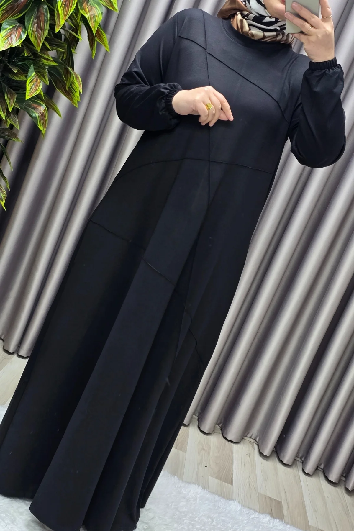 Kadın Tesettür Giyim Büyük Beden Çimalı Elbise