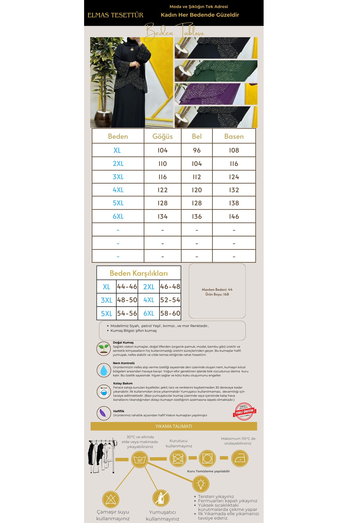 Kadın Tesettür Giyim Büyük Beden Çapraz Taşlı Abiye