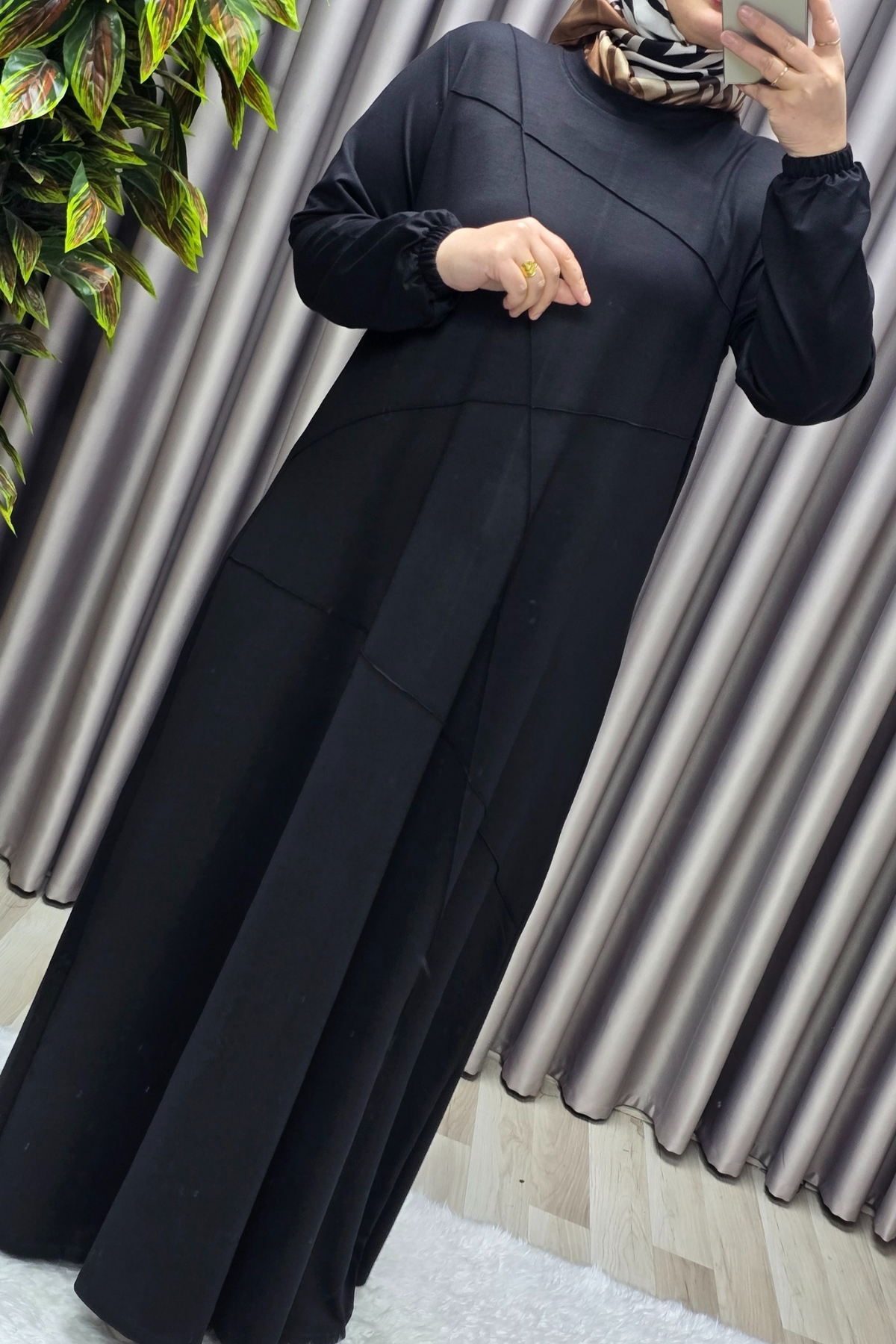 Kadın Tesettür Giyim Büyük Beden Çimalı Elbise