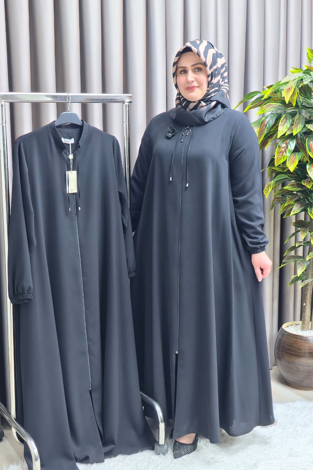 Kadın Tesettür Giyim Büyük Beden Ferace
